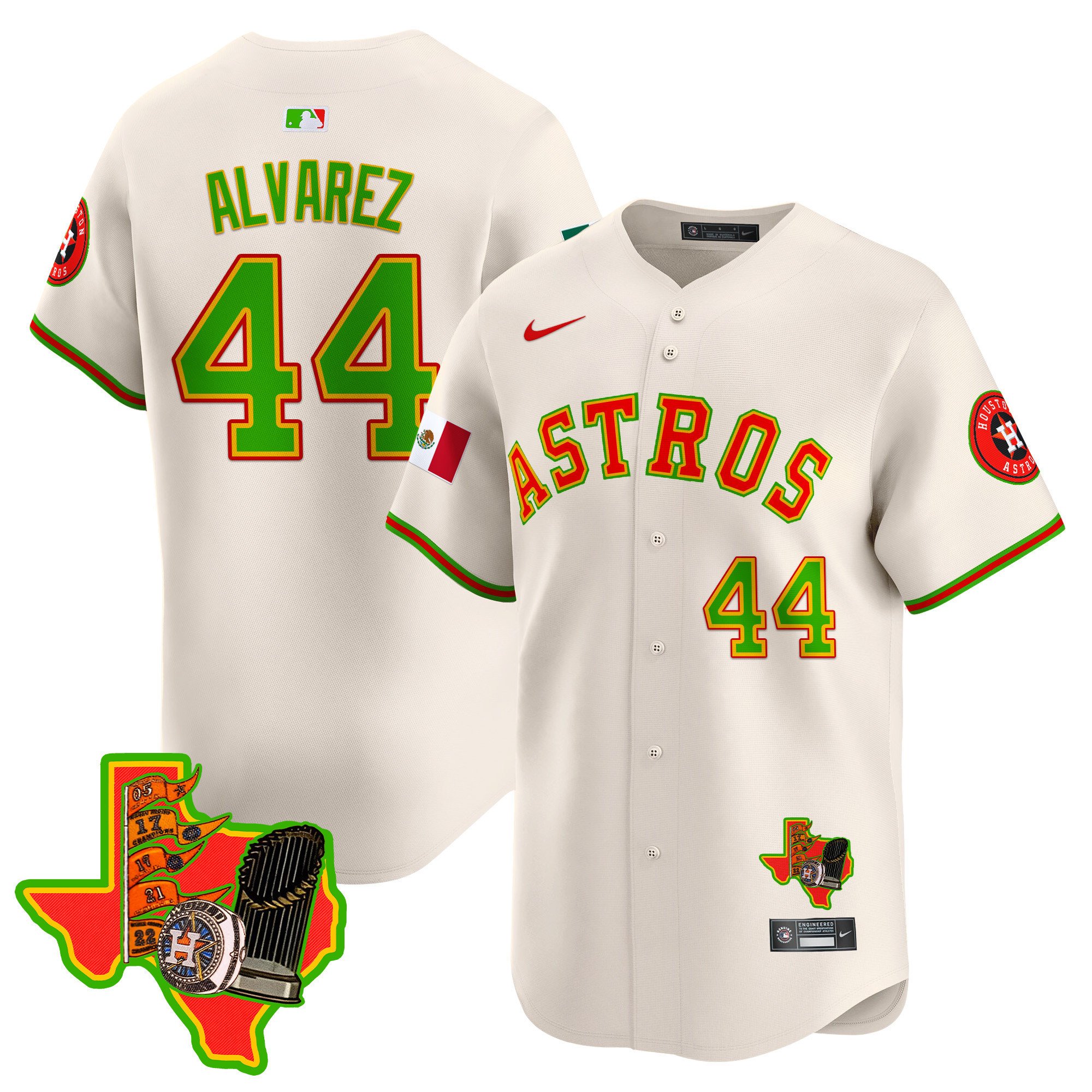 Men's Yordan Â¡lvarez Houston Astros The Loteria Vapor Premier Limited Cream Jersey - All Stitched