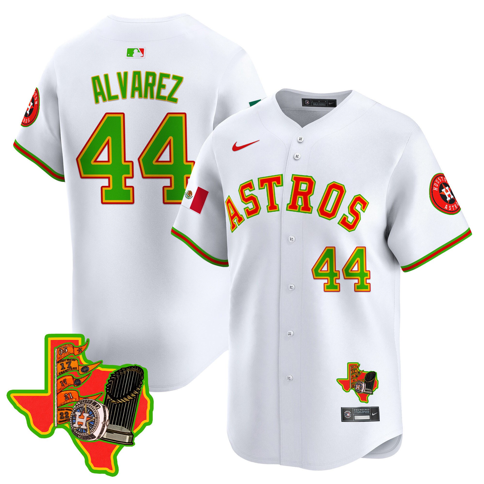 Men's Yordan Â¡lvarez Houston Astros The Loteria Vapor Premier Limited White Jersey - All Stitched