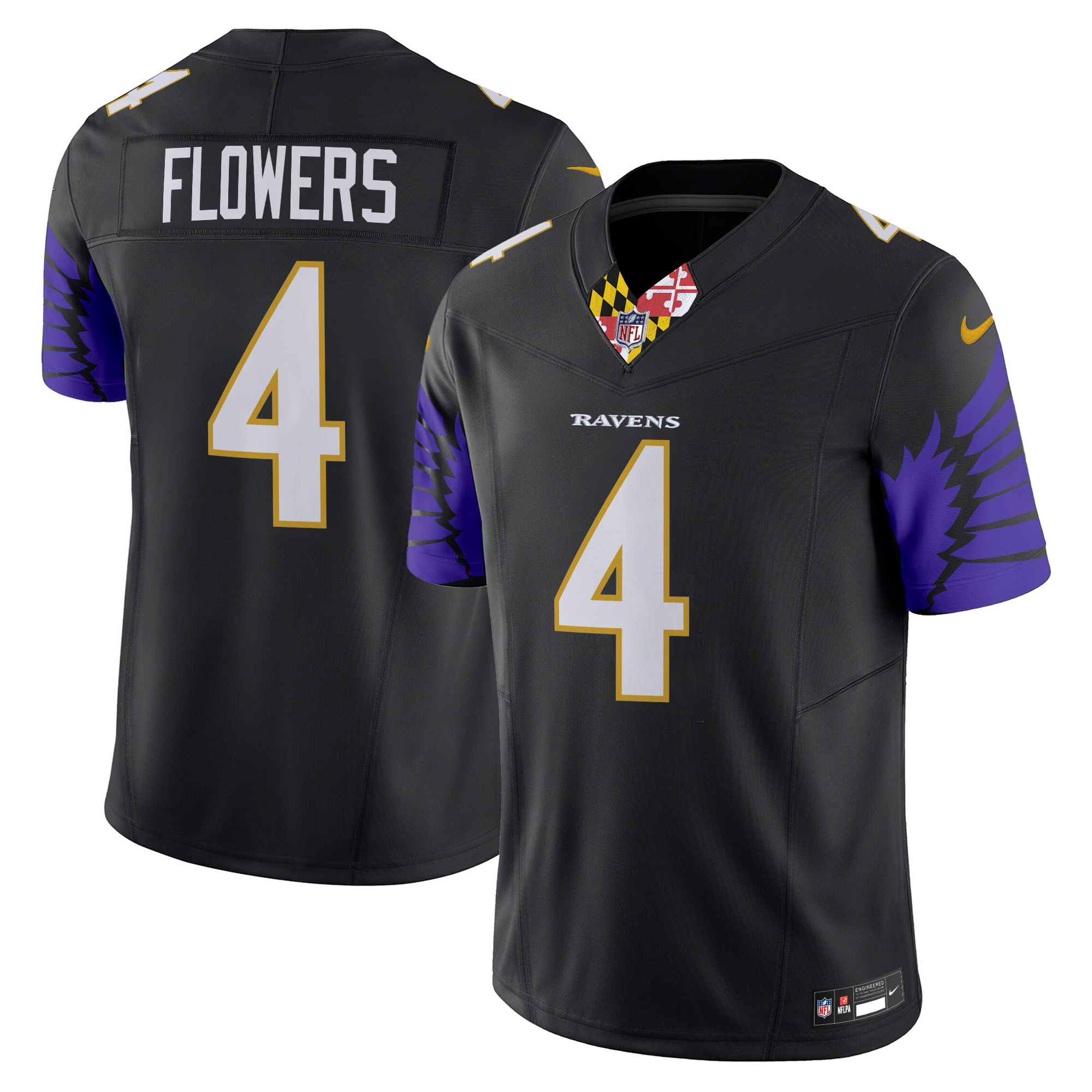 Men's Zay Flowers Baltimore Ravens Special Vapor Limited Black Jersey - All Stitched