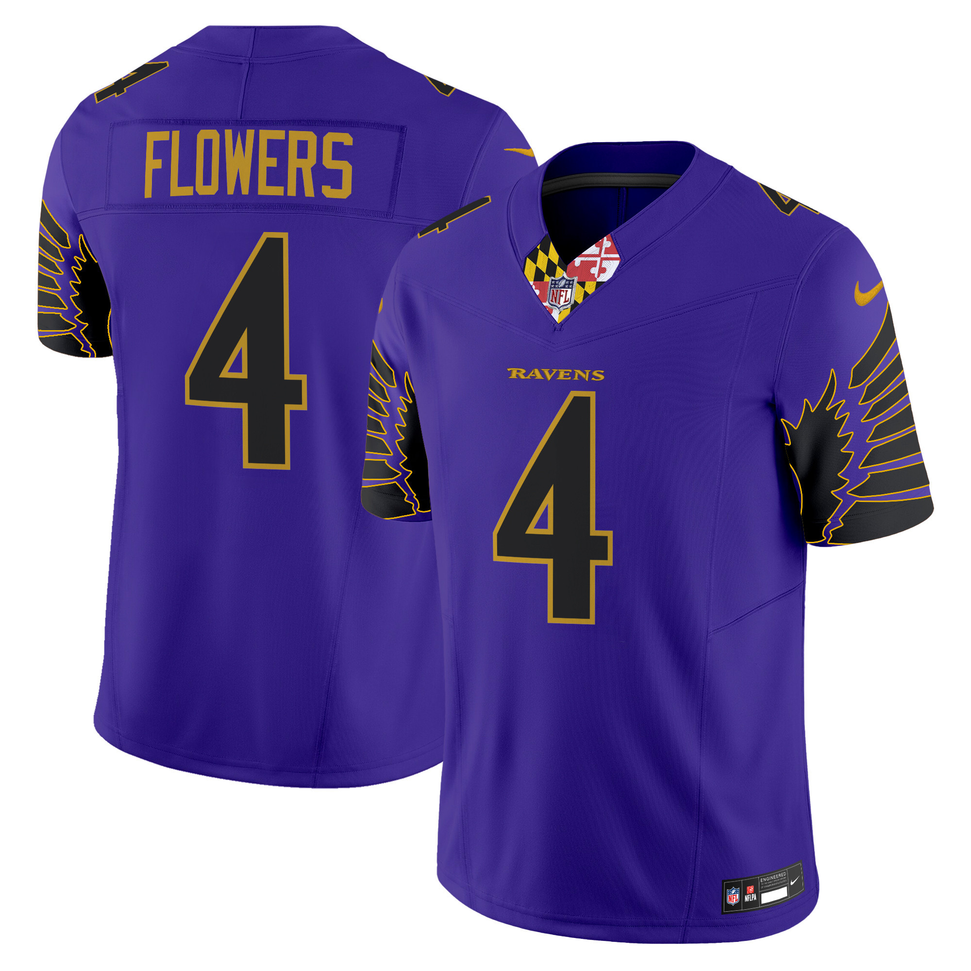 Men's Zay Flowers Baltimore Ravens Special Vapor Limited Purple Limited Jersey - All Stitched
