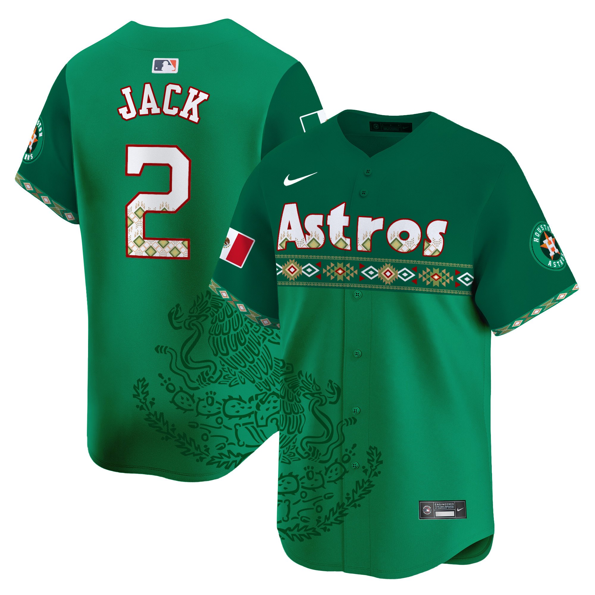 Travis ScottUnisex Houston Astros Mexico Vapor Premier Limited Green Jersey - Printed