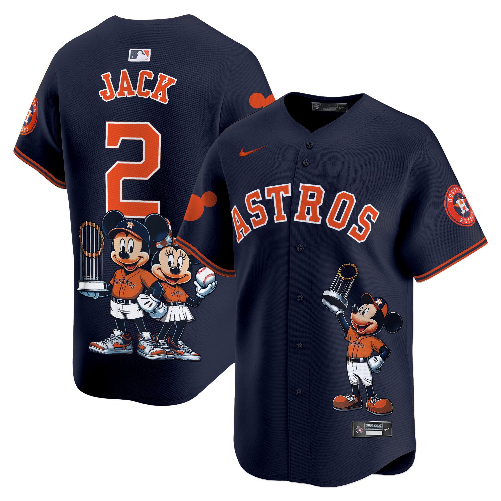 Travis ScottUnisex Houston Astros Mickey Houston Vapor Premier Limited Alternate Jersey - Printed