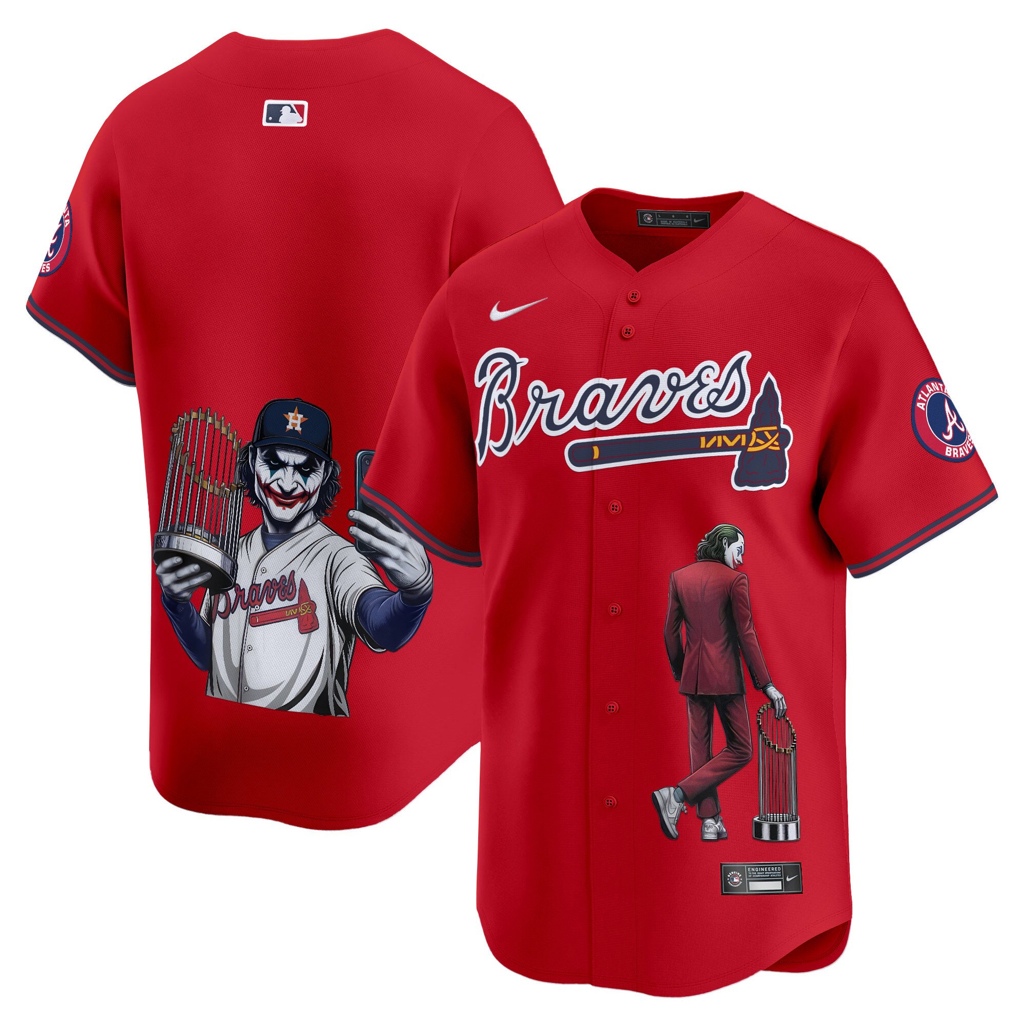 Unisex Atlanta Braves Joker Vapor Premier Limited Red Jersey - Printed