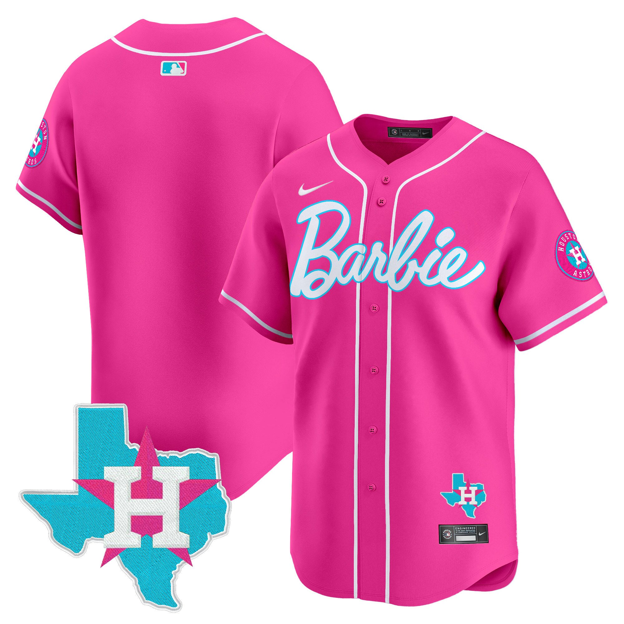 Unisex Houston Astros Barbie Vapor Premier Limited Pink Jersey - All Stitched
