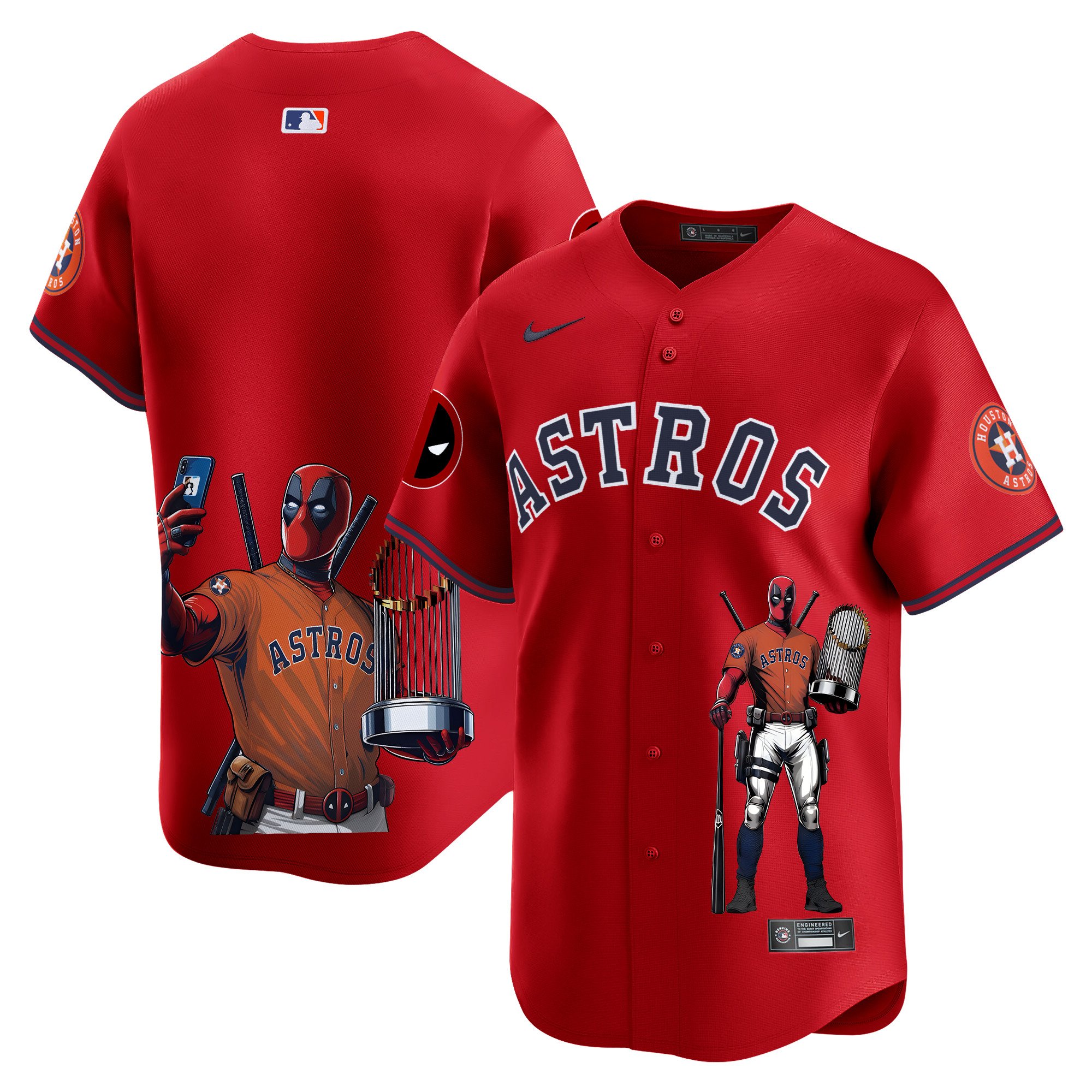 Unisex Houston Astros Deadpool Vapor Premier Limited Red Jersey - Printed