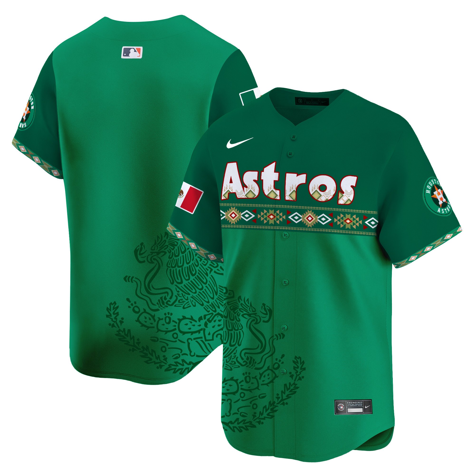 Unisex Houston Astros Mexico Vapor Premier Limited Green Jersey - Printed