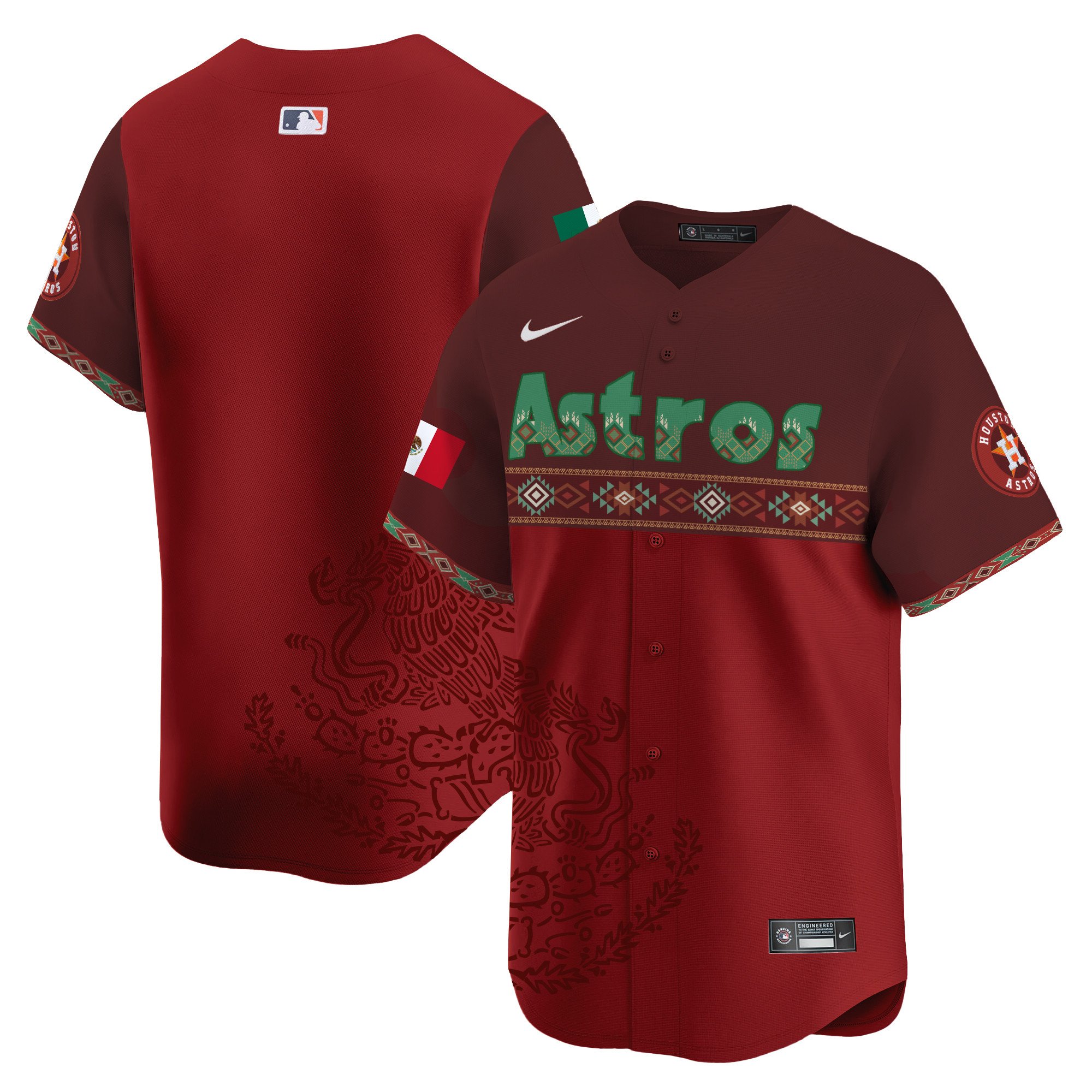 Unisex Houston Astros Mexico Vapor Premier Limited Red Jersey - Printed