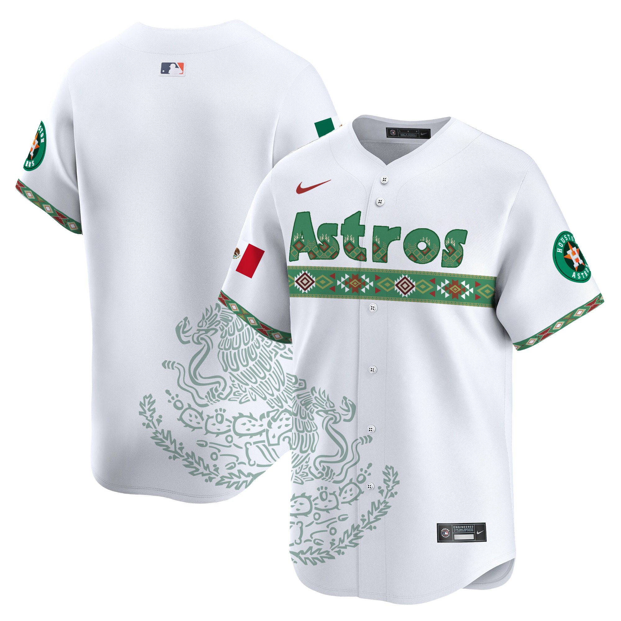 Unisex Houston Astros Mexico Vapor Premier Limited White Jersey - Printed