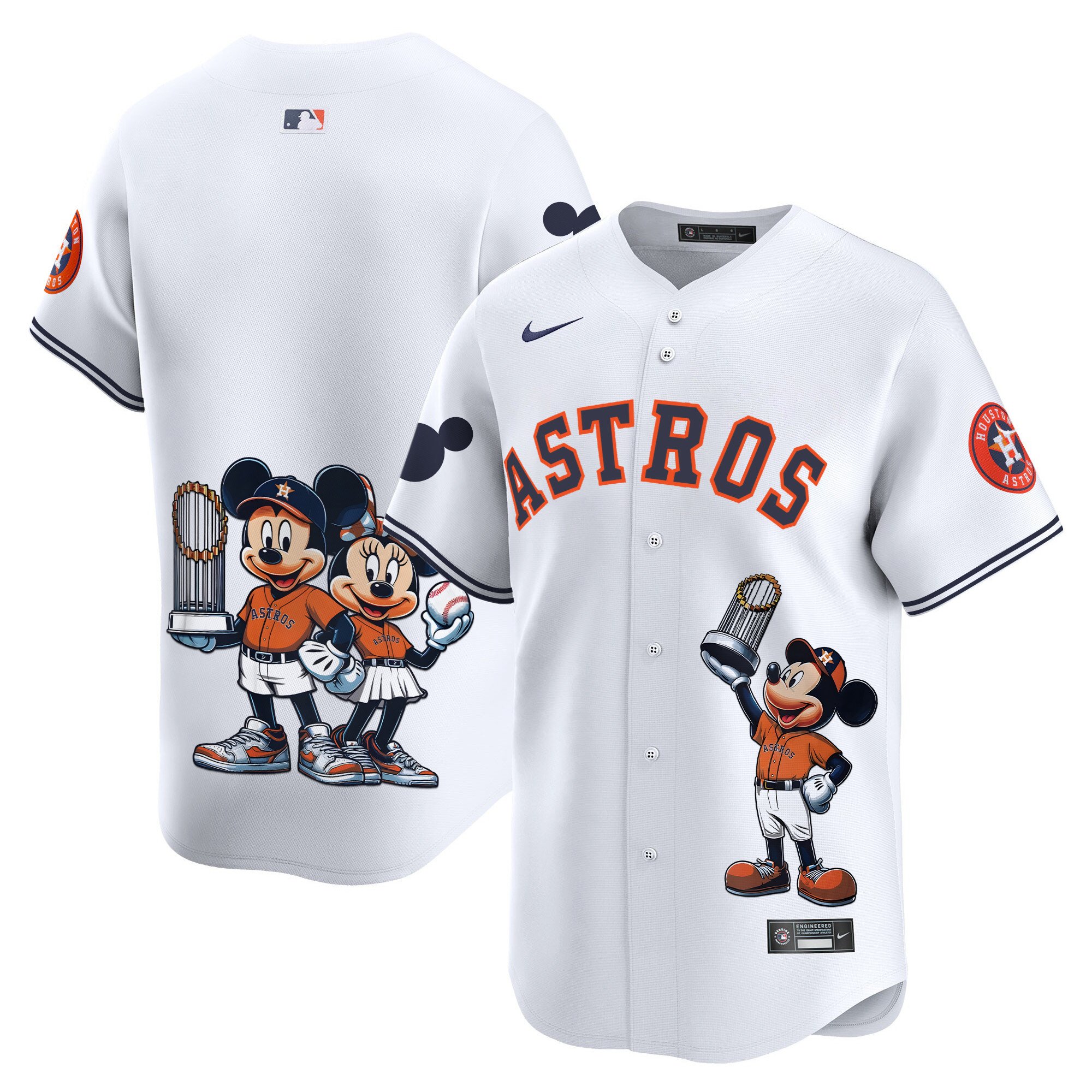 Unisex Houston Astros Mickey Houston Vapor Premier Limited White Jersey - Printed