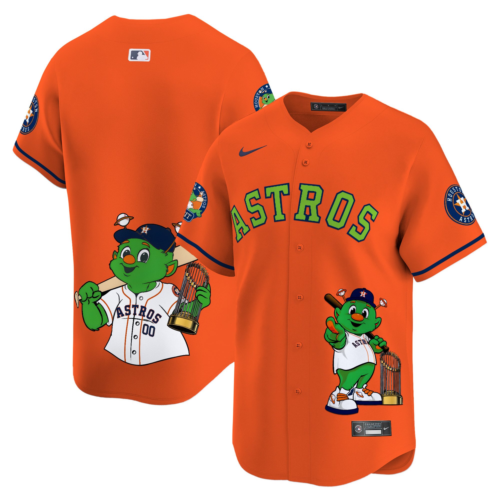 Unisex Houston Astros Orbit Vapor Premier Limited Orange Jersey - Printed