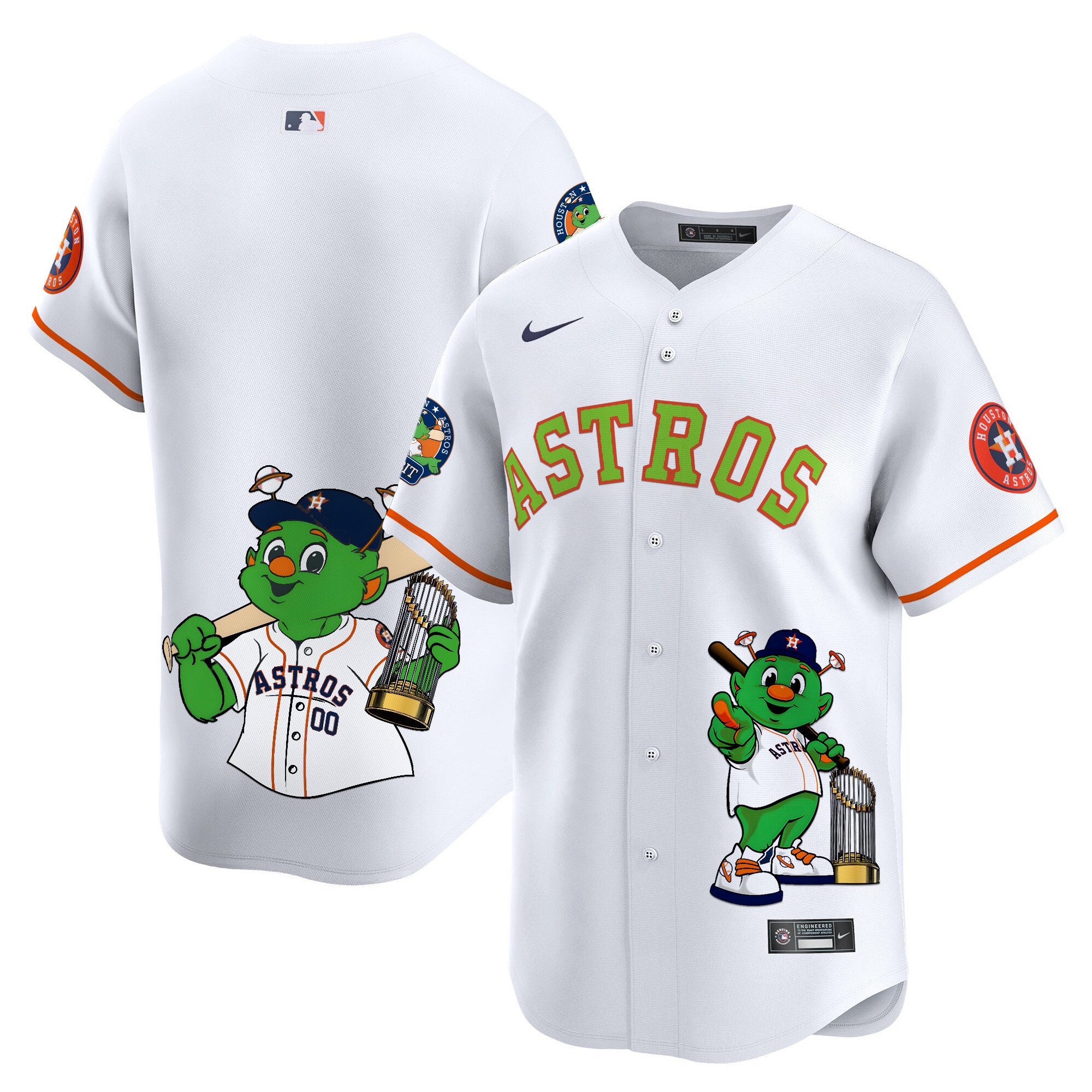 Unisex Houston Astros Orbit Vapor Premier Limited White Jersey - Printed