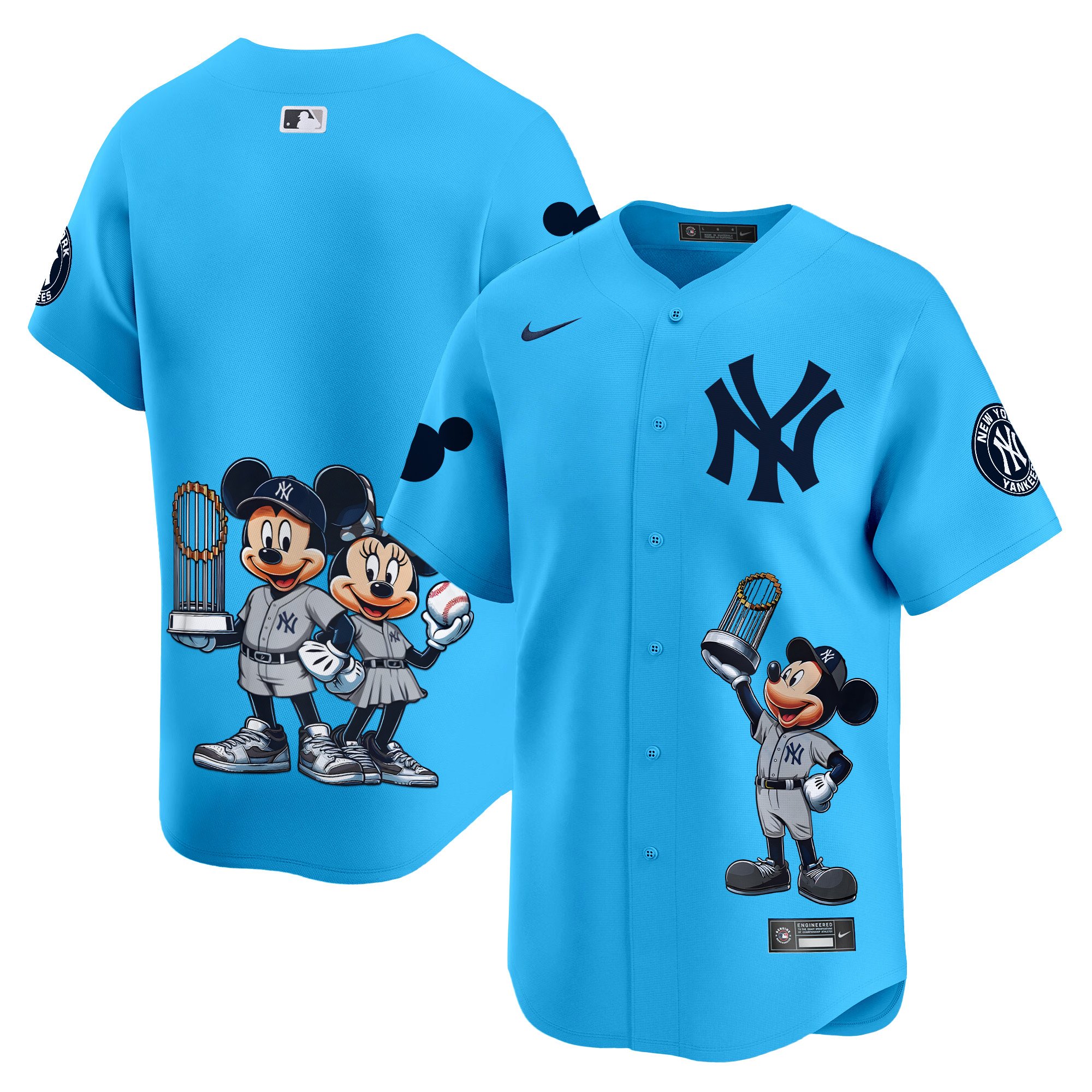 Unisex New York Yankees Mickey Vapor Premier Limited Light Blue Jersey - Printed