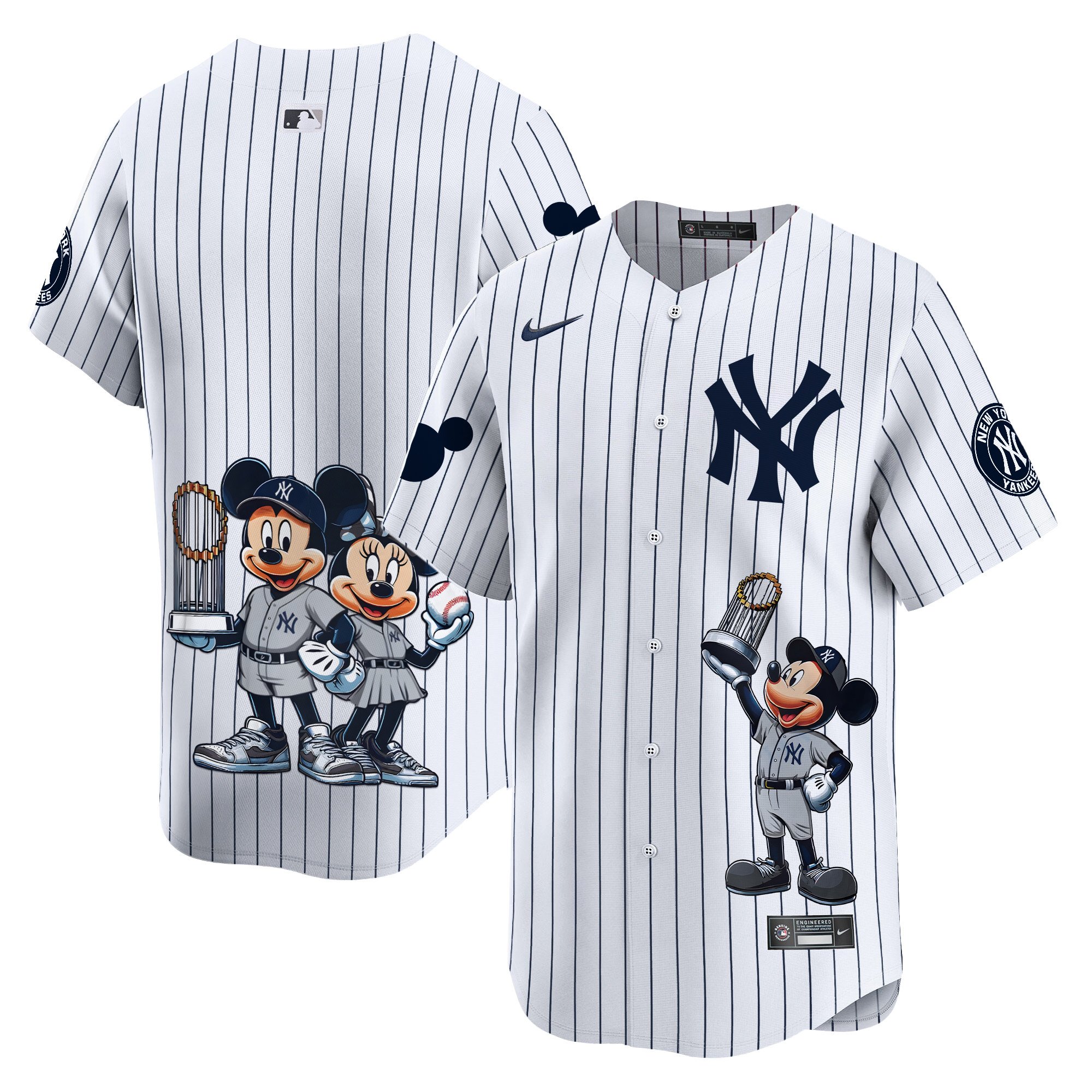 Unisex New York Yankees Mickey Vapor Premier Limited White Jersey - Printed
