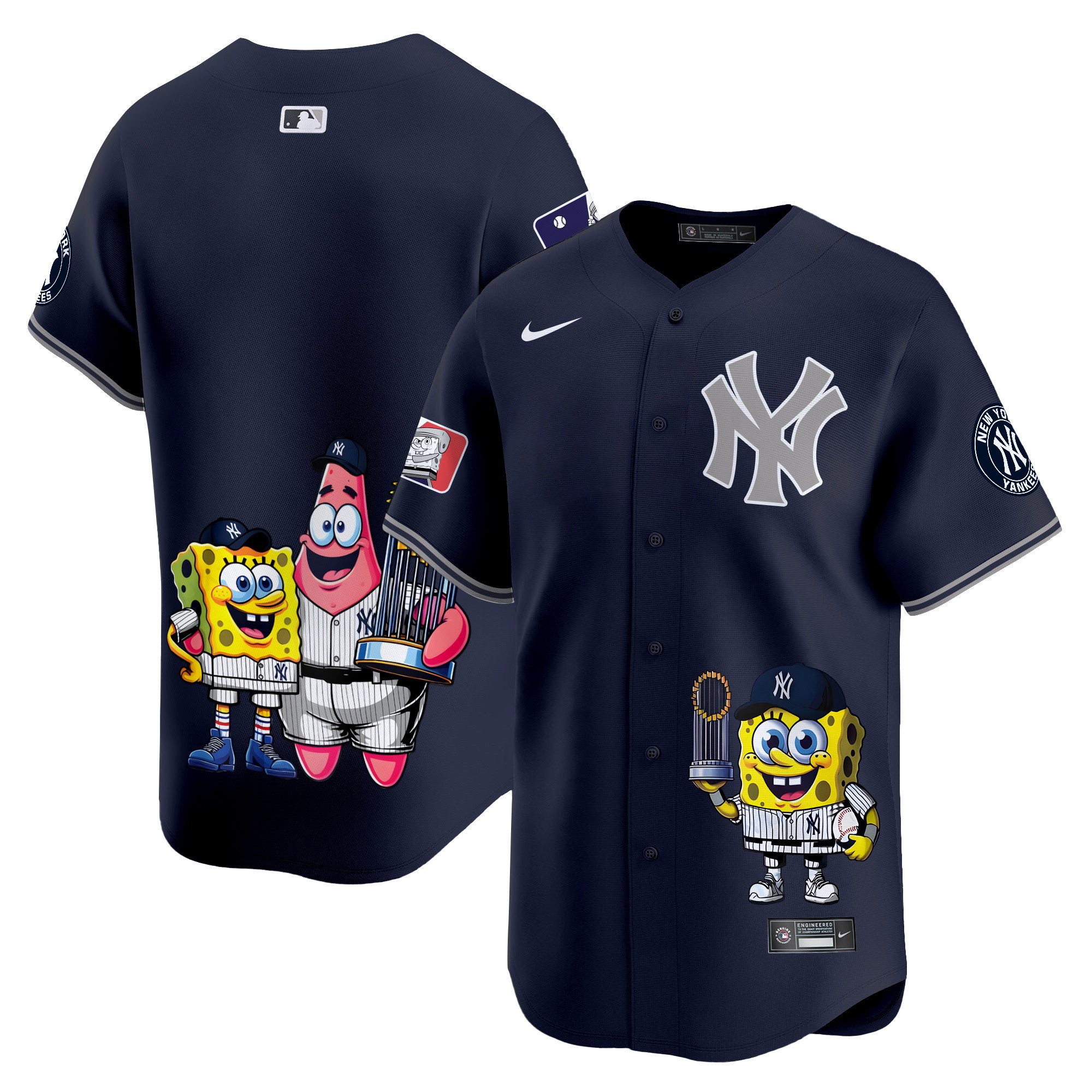 Unisex New York Yankees SpongeBob SquarePants Vapor Premier Limited Alternate Jersey - Printed