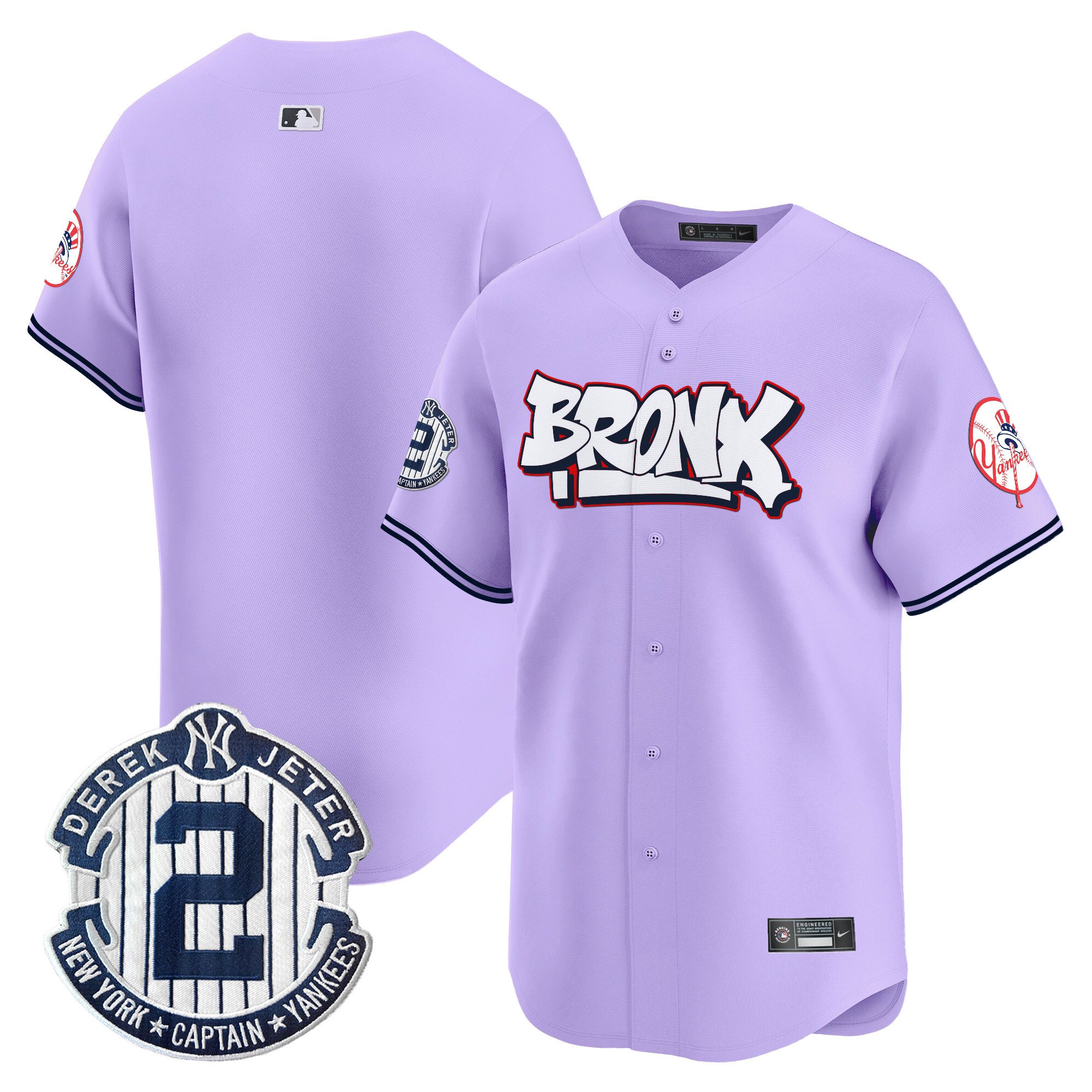 Unisex New York Yankees The Bronx Graffiti Vapor Premier Limited Purple Jersey V4 - All Stitched