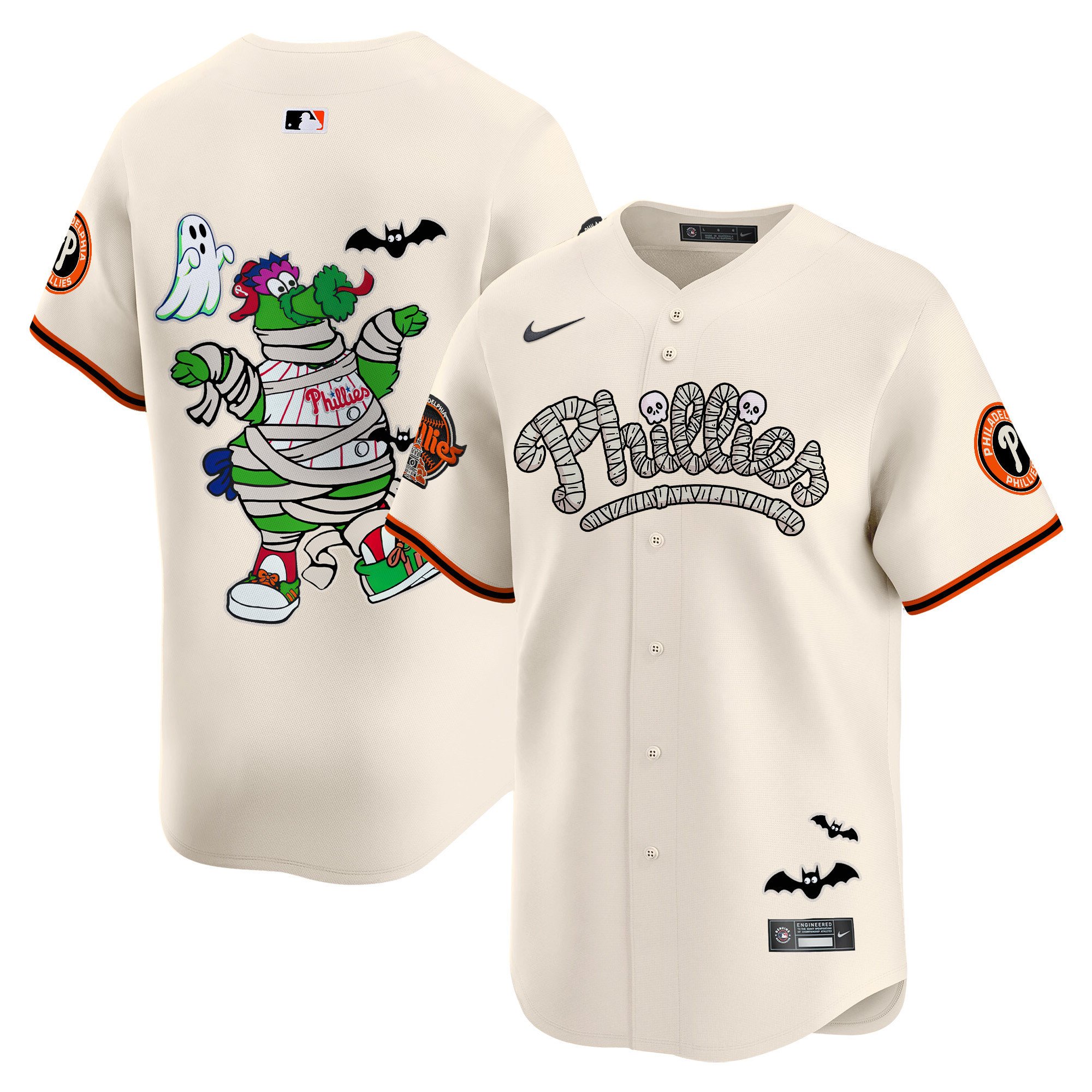Unisex Philadelphia Phillies Phanatic Halloween Vapor Limited Cream Jersey - Printed
