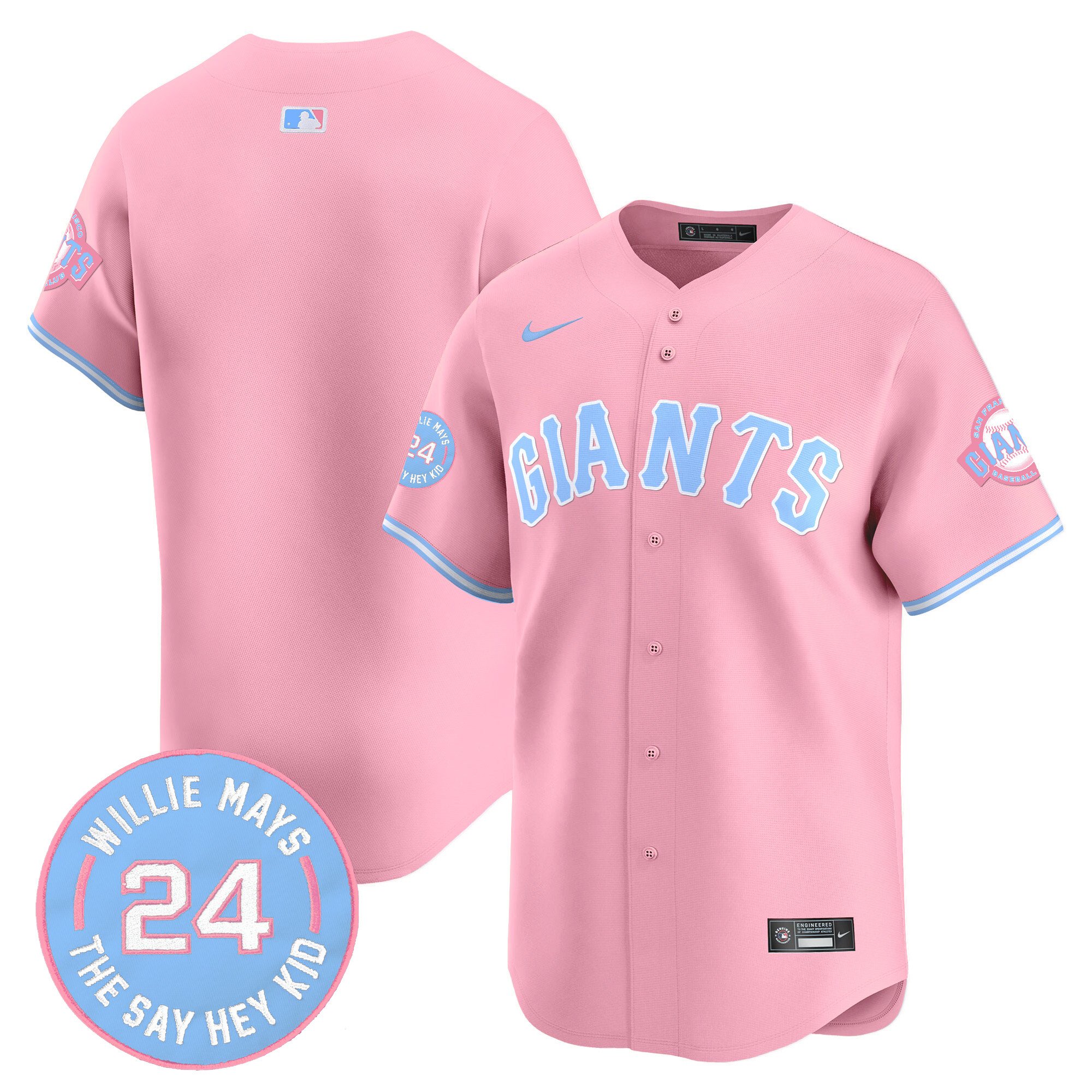 Unisex San Francisco Giants Bubblegum Pink Vapor Premier Limited Pink Jersey - All Stitched