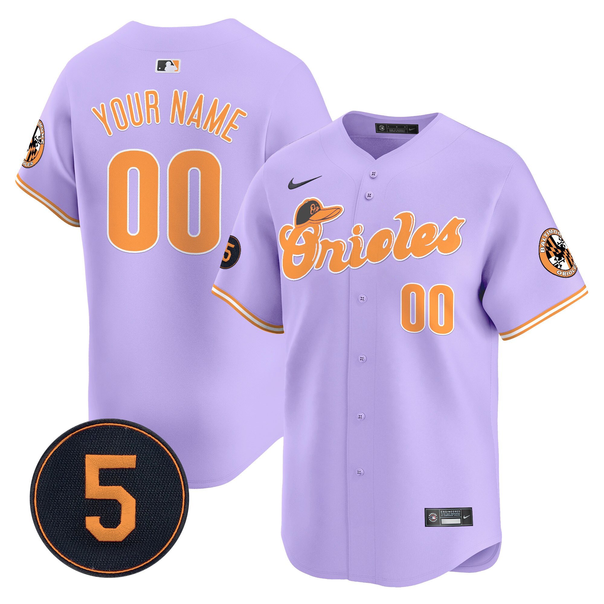 Unisex Unisex Baltimore Orioles Pastel Style Robinson Patch Vapor Premier Limited Custom Purple Jersey - All Stitched