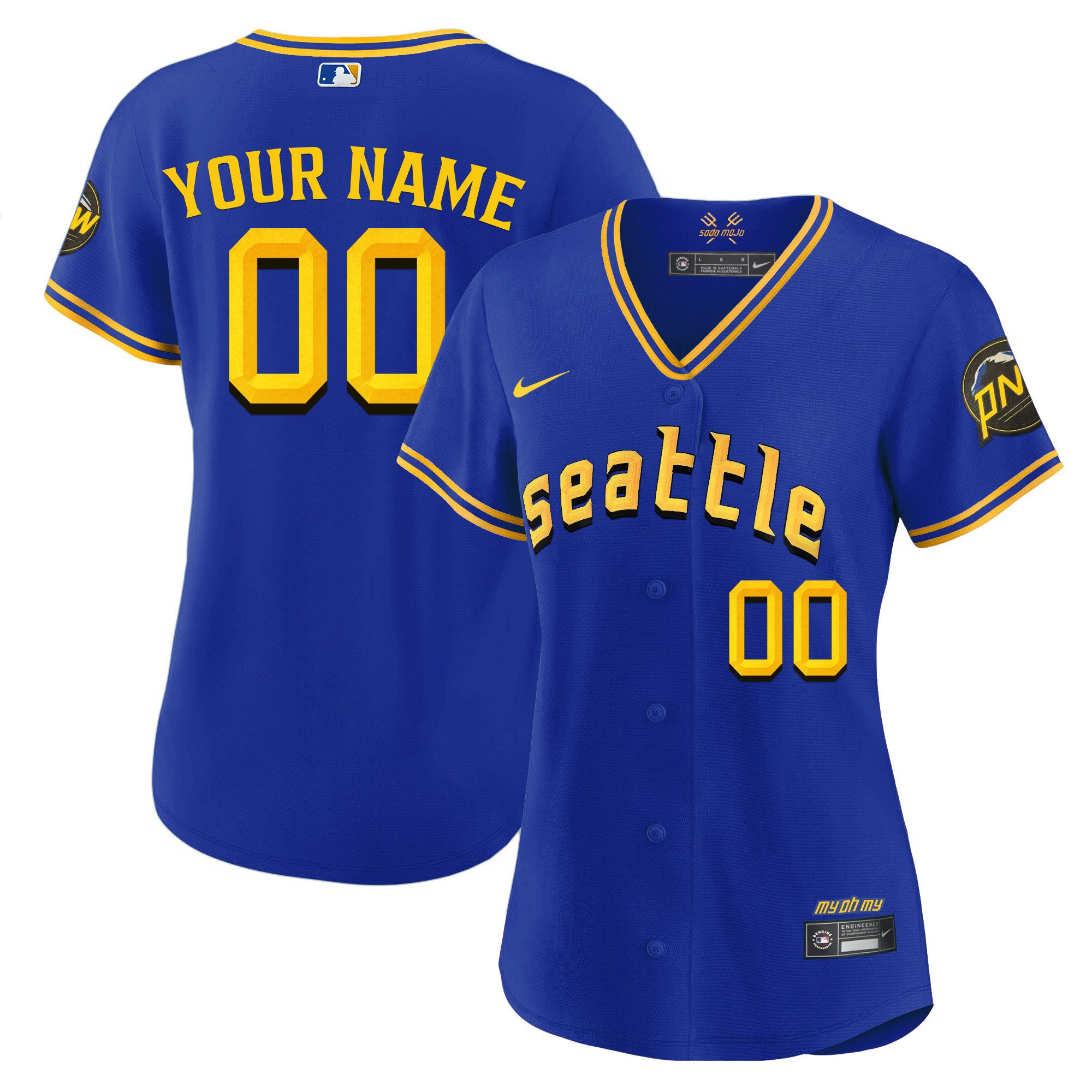 Women Seattle Mariners 2023 City Connect Fan Made Edition Custom Cool Royal Jersey - All Stitched