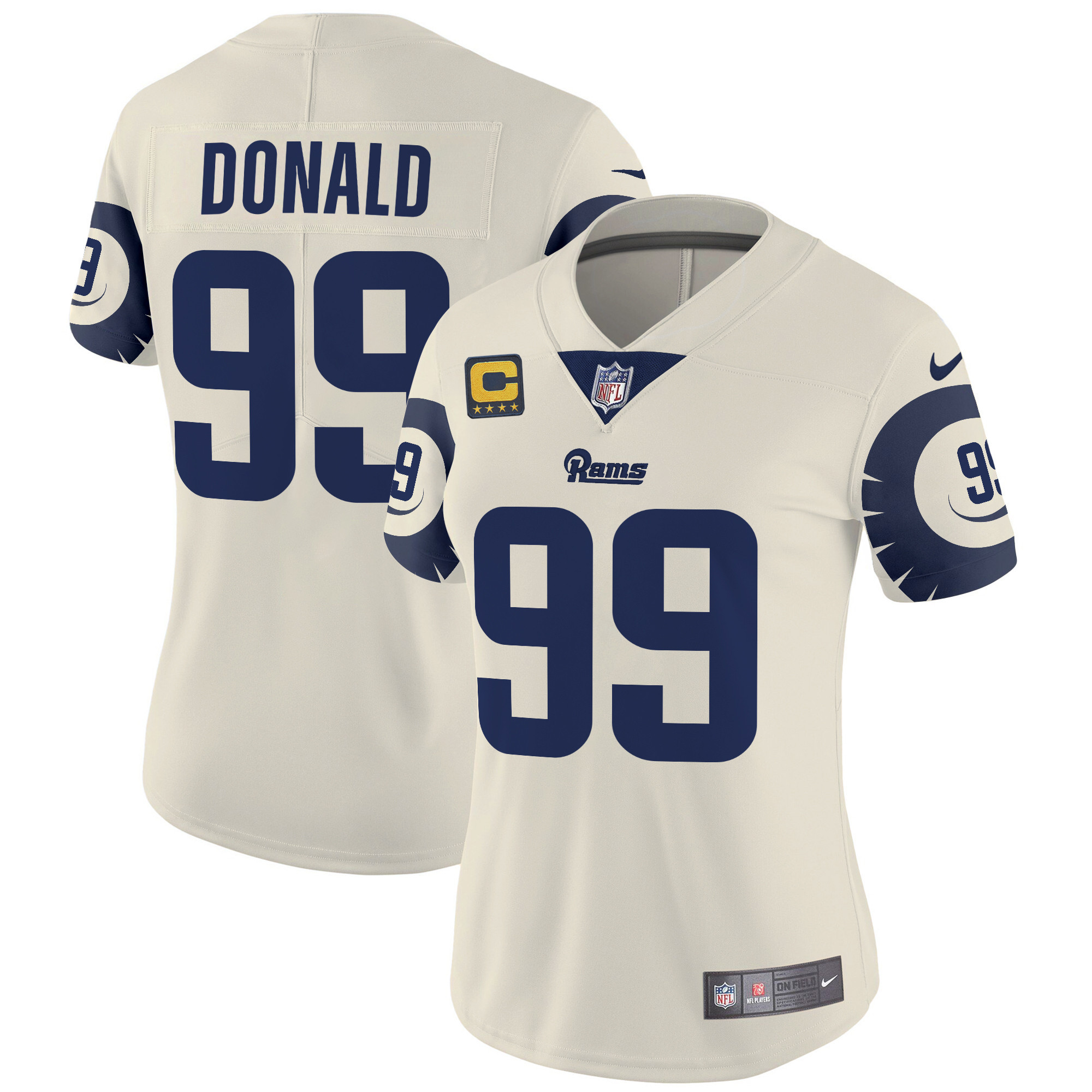 Women's Aaron Donald Los Angeles Rams Special Vapor Limited Bone Jersey - All Stitched