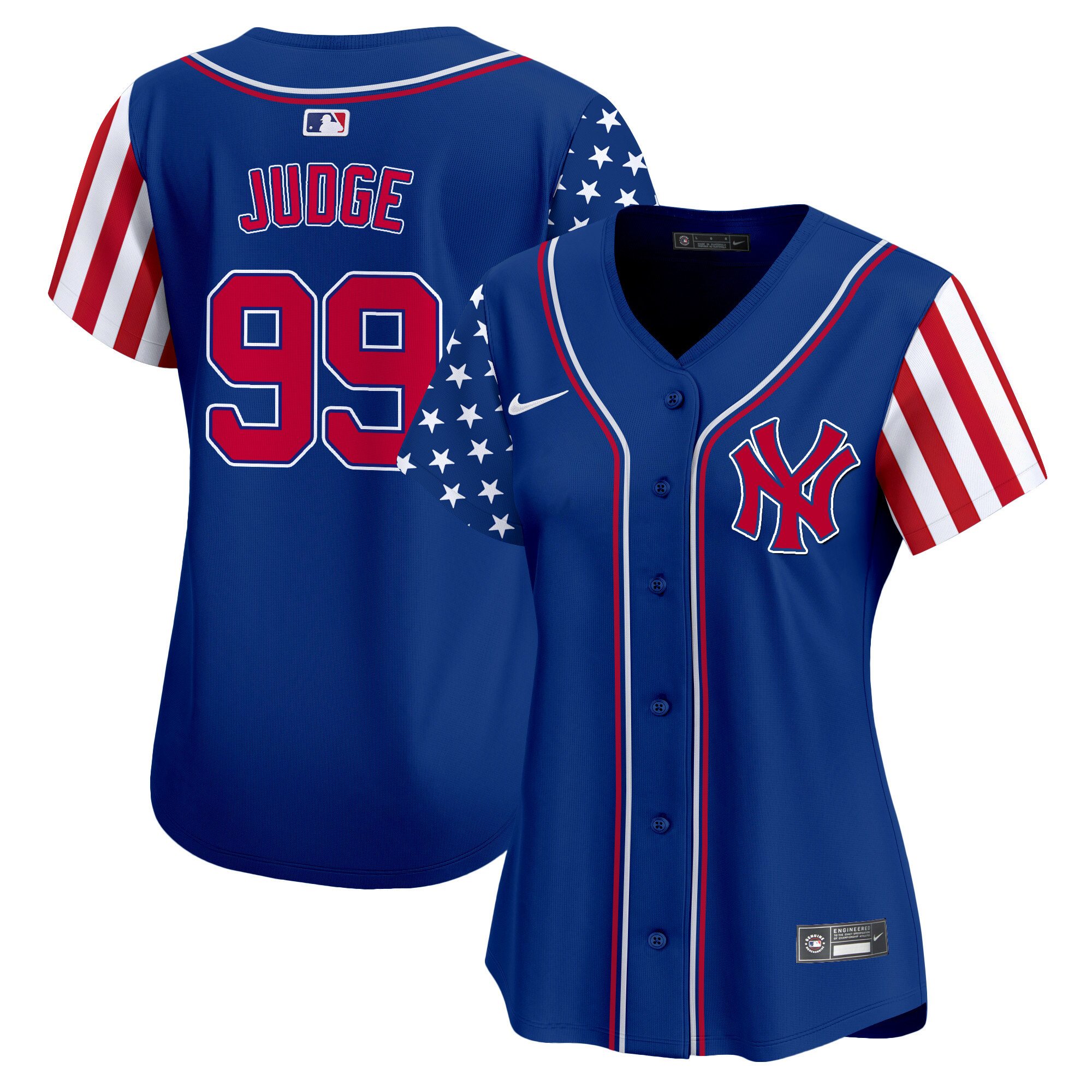 Women's Aaron Judge New York Yankees 2024 Independence Day Vapor Premier Limited Royal Jersey - All Stitched