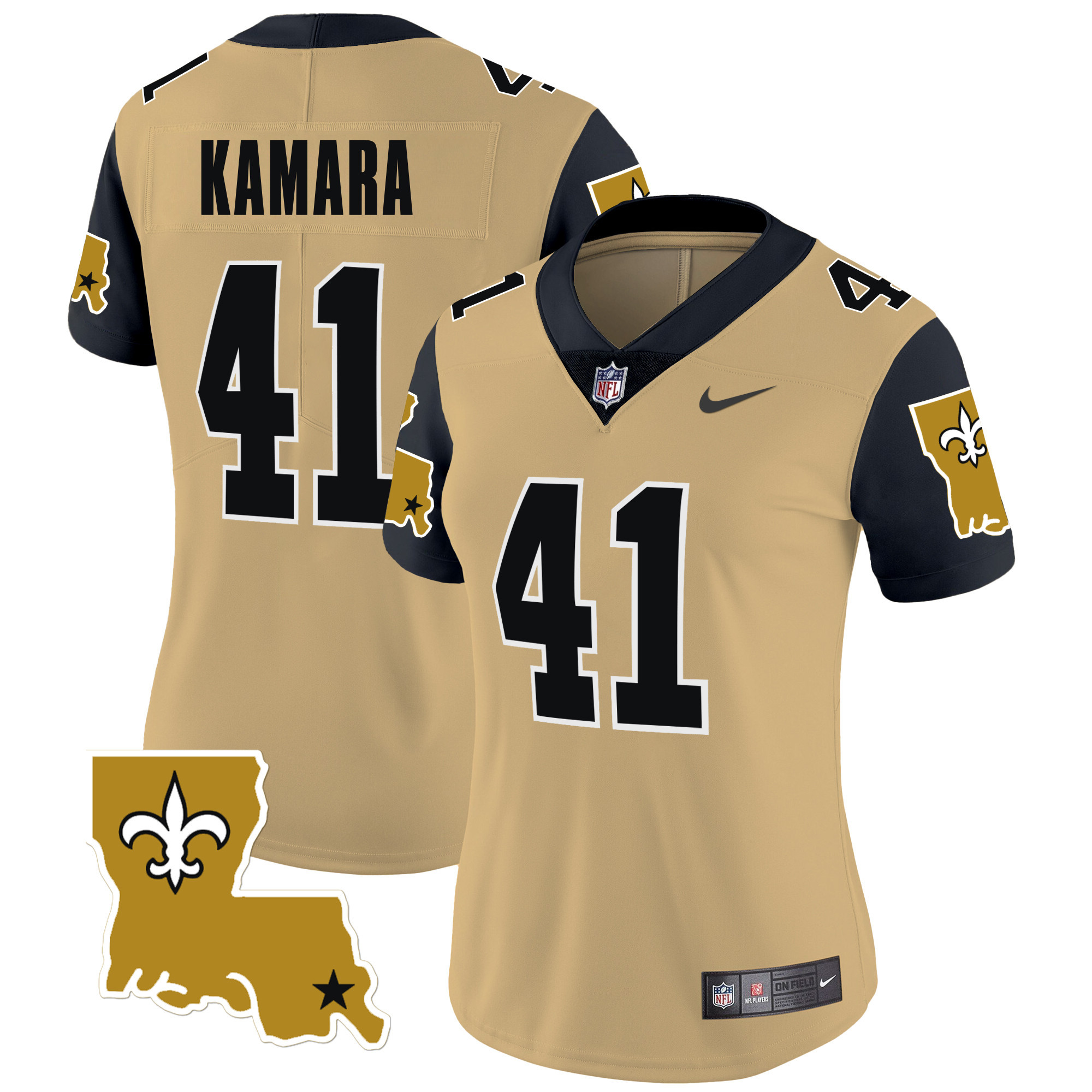 Women's Alvin Kamara New Orleans Saints 1987 Legacy Vapor Limited Gold Jersey V2 - All Stitched