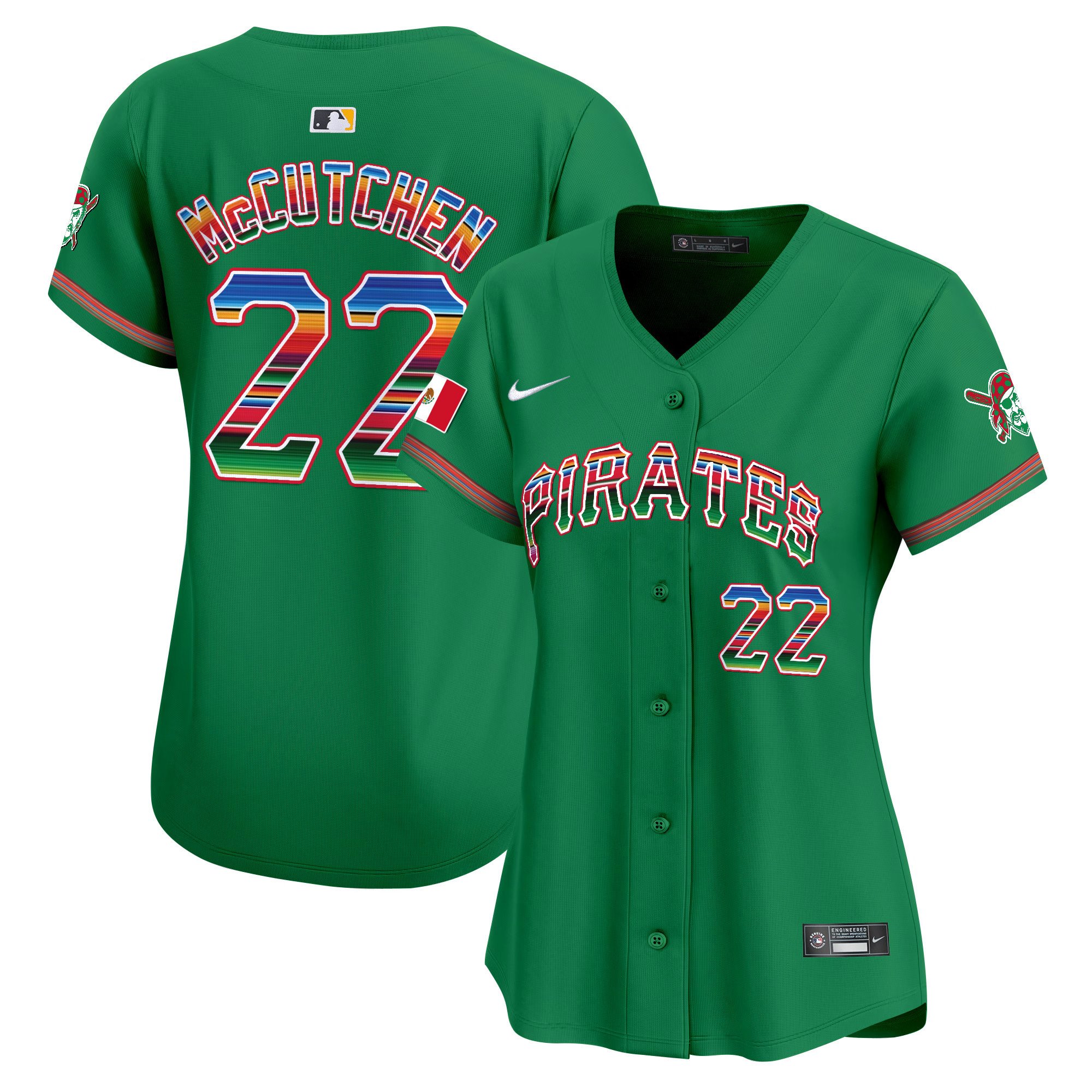Women's Andrew McCutchen Pittsburgh Pirates Mexico Vapor Premier Limited Green Jersey - All Stitched