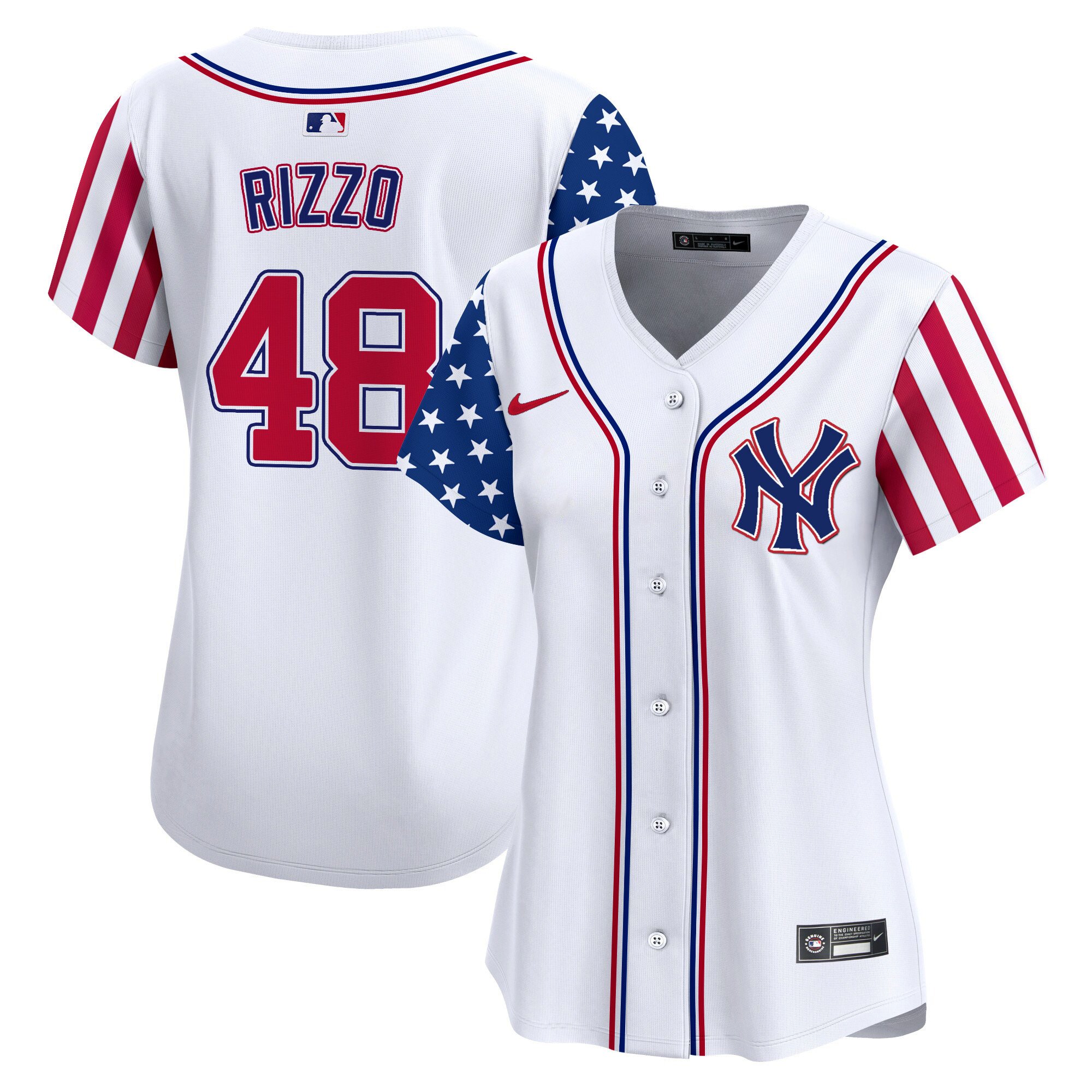 Women's Anthony Rizzo New York Yankees 2024 Independence Day Vapor Premier Limited White Jersey - All Stitched