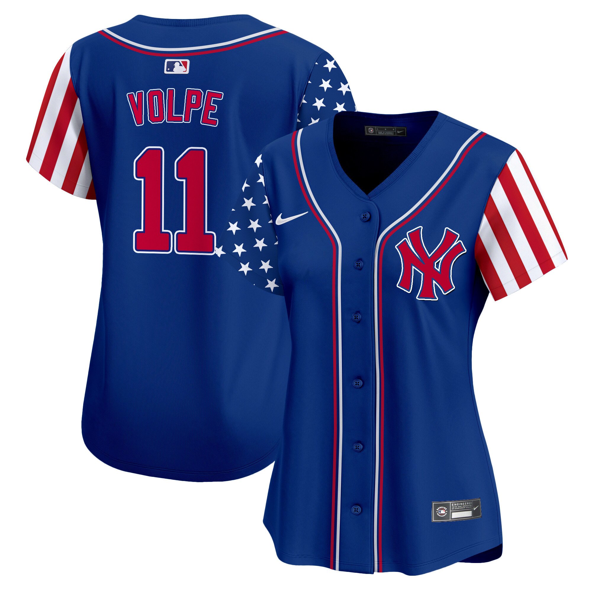 Women's Anthony Volpe New York Yankees 2024 Independence Day Vapor Premier Limited Royal Jersey - All Stitched
