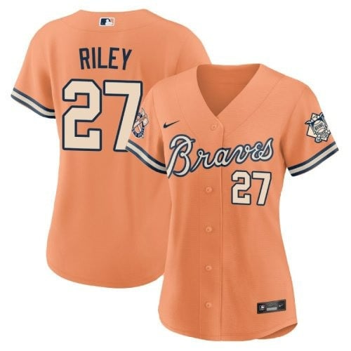 Women's Austin Riley Atlanta Braves Peaches nÃ­ Cream Peaches nÃ­ Cream Jersey Ã± All Stitched