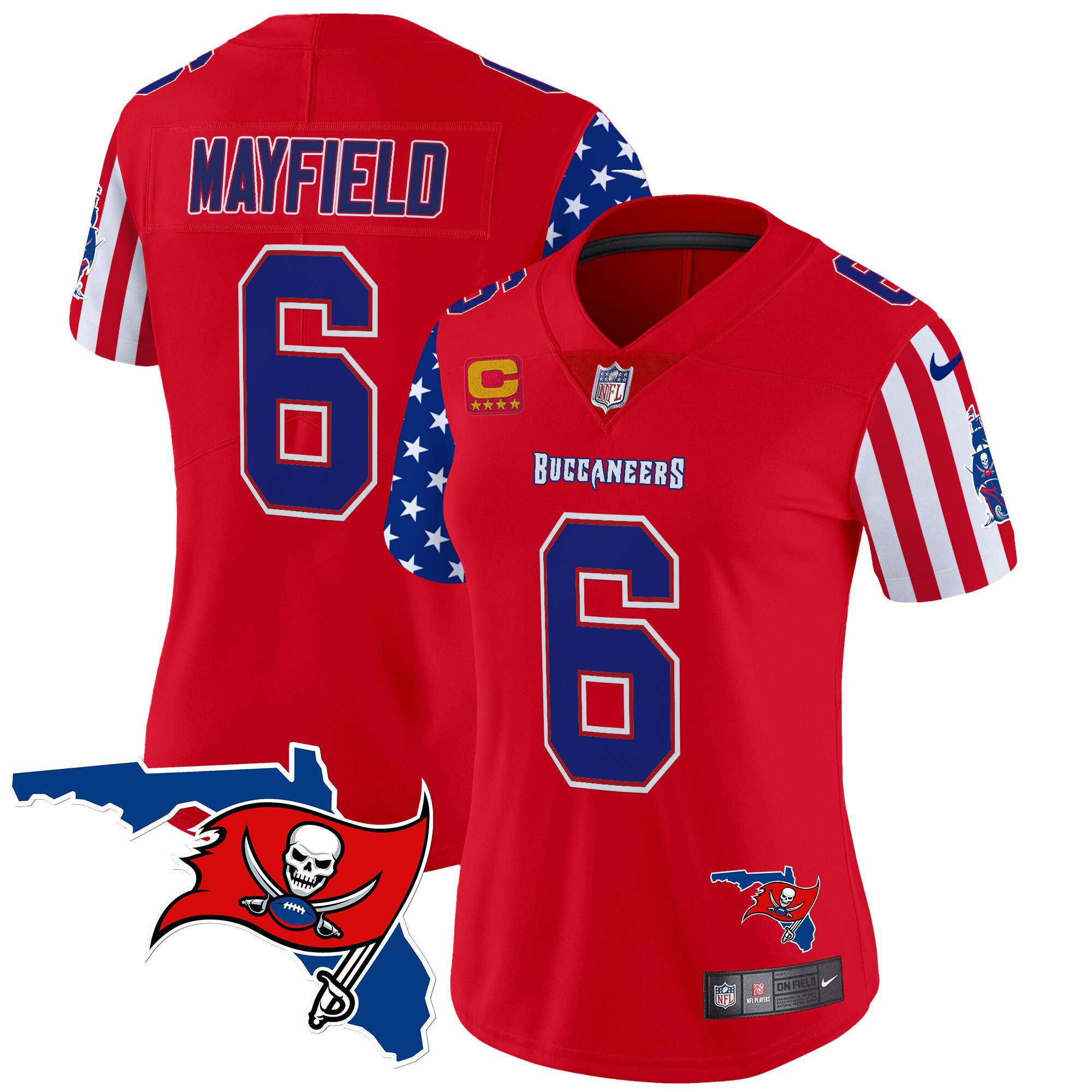 Women's Baker Mayfield Tampa Bay Buccaneers American Style Vapor Limited Red Jersey - All Stitched