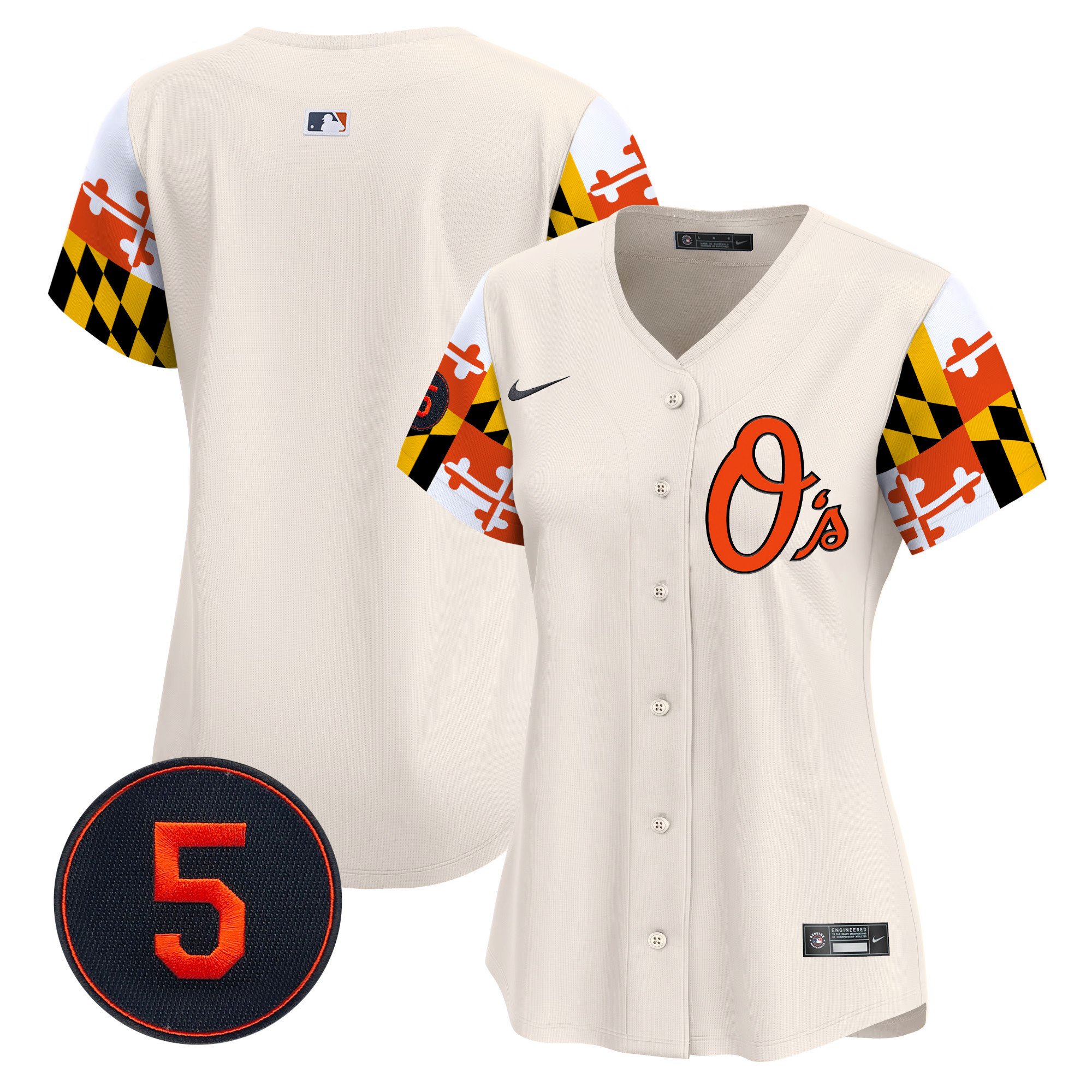 Women's Baltimore Orioles Robinson Patch Vapor Premier Limited Cream Jersey V5 - All Stitched
