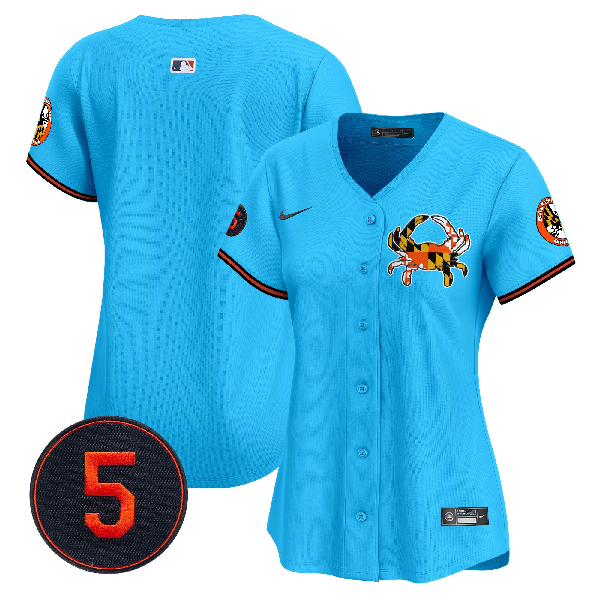 Women's Baltimore Orioles Robinson Patch Vapor Premier Limited Light Blue Jersey V3 - All Stitched