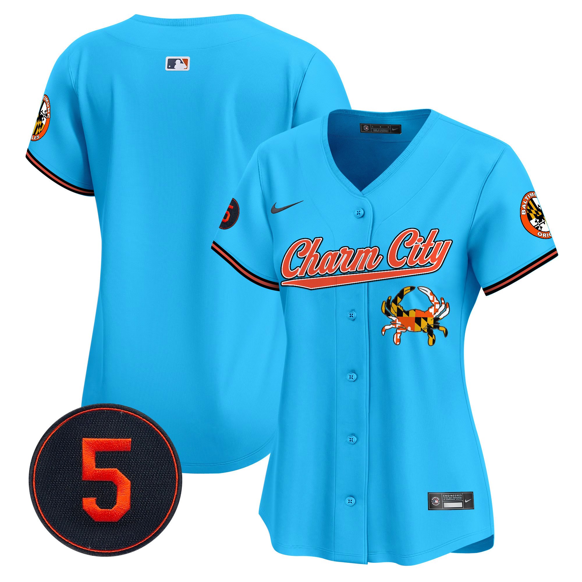 Women's Baltimore Orioles Robinson Patch Vapor Premier Limited Light Blue Jersey V8 - All Stitched
