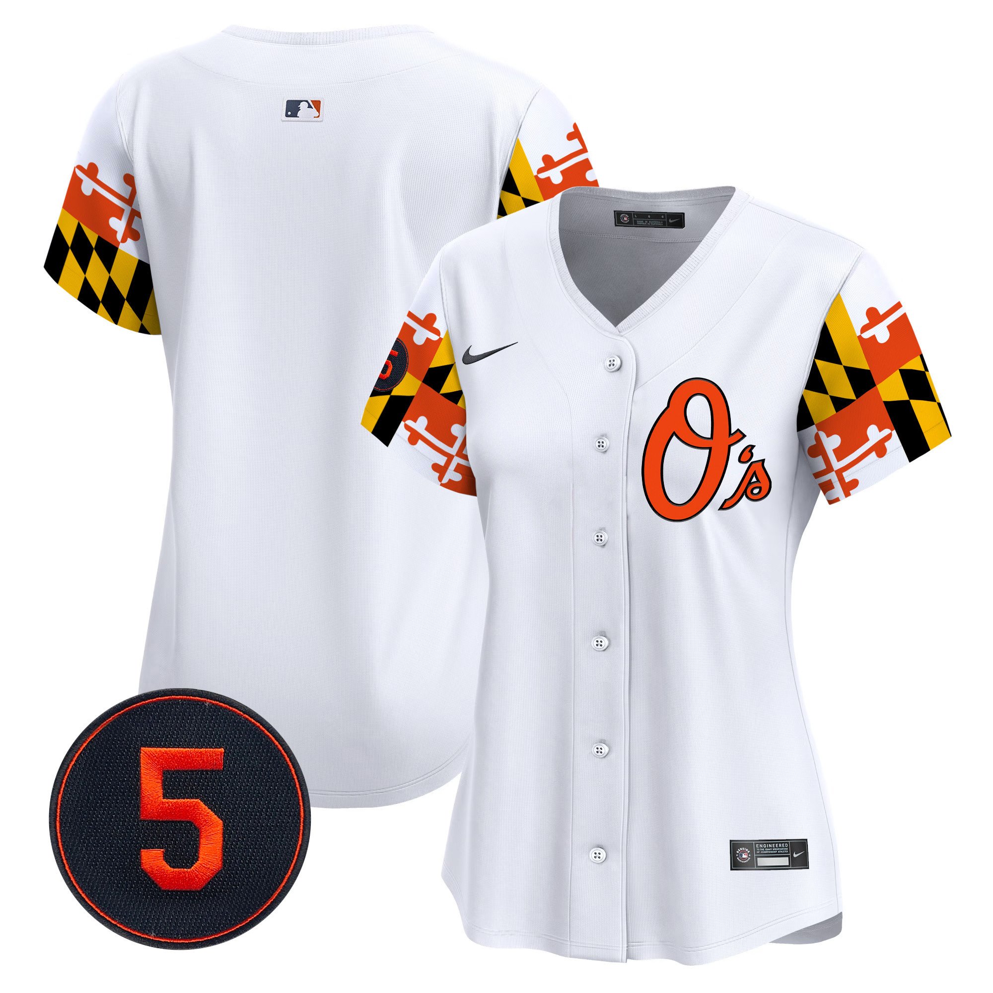 Women's Baltimore Orioles Robinson Patch Vapor Premier Limited White Jersey V5 - All Stitched