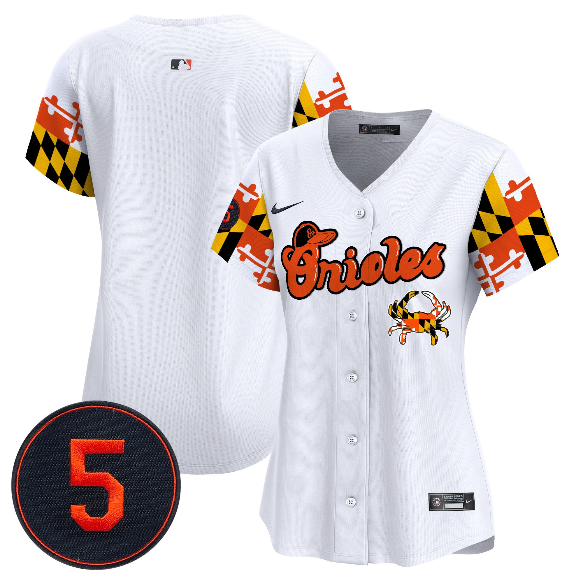 Women's Baltimore Orioles Robinson Patch Vapor Premier Limited White Jersey V7 - All Stitched