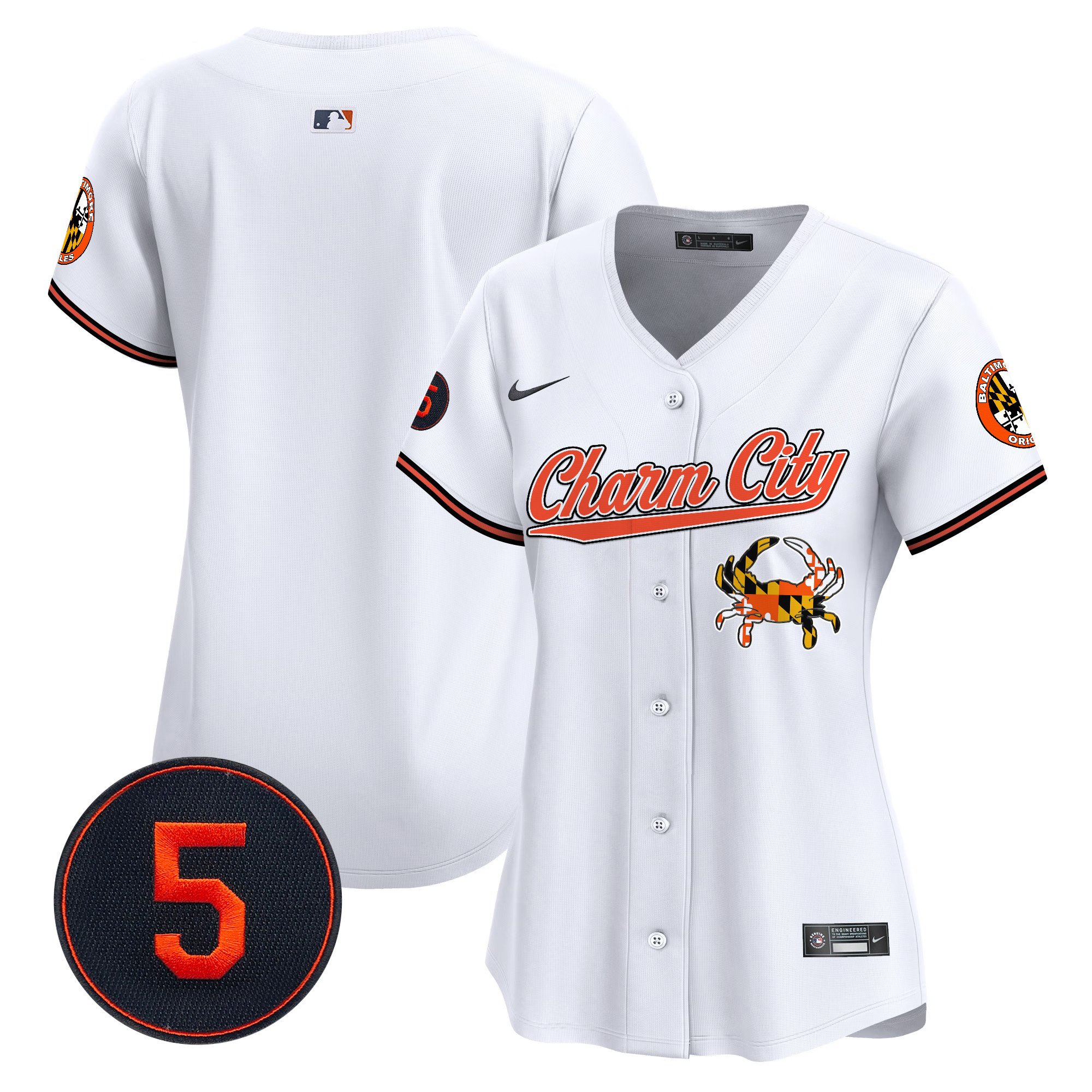 Women's Baltimore Orioles Robinson Patch Vapor Premier Limited White Jersey V8 - All Stitched