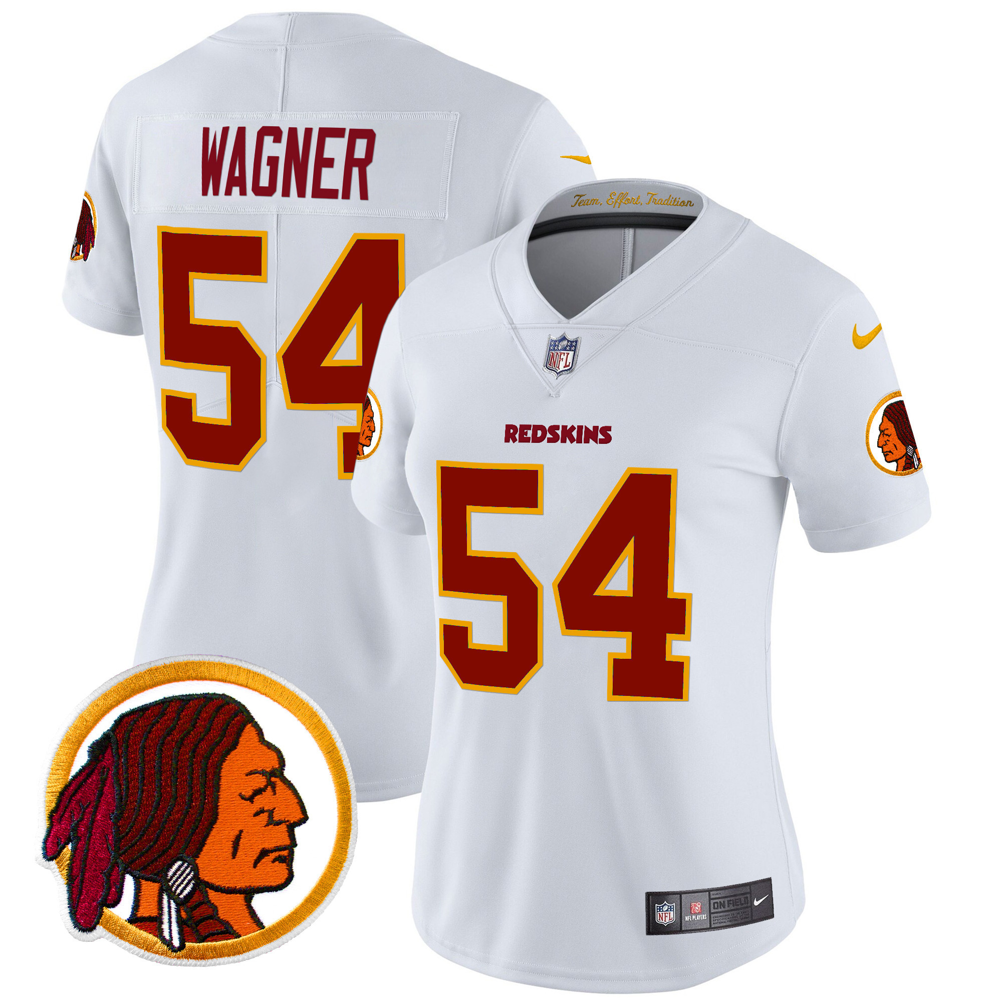 Women's Bobby Wagner Washington Redskins Throwback Vapor Limited White Jersey V2 - All Stitched