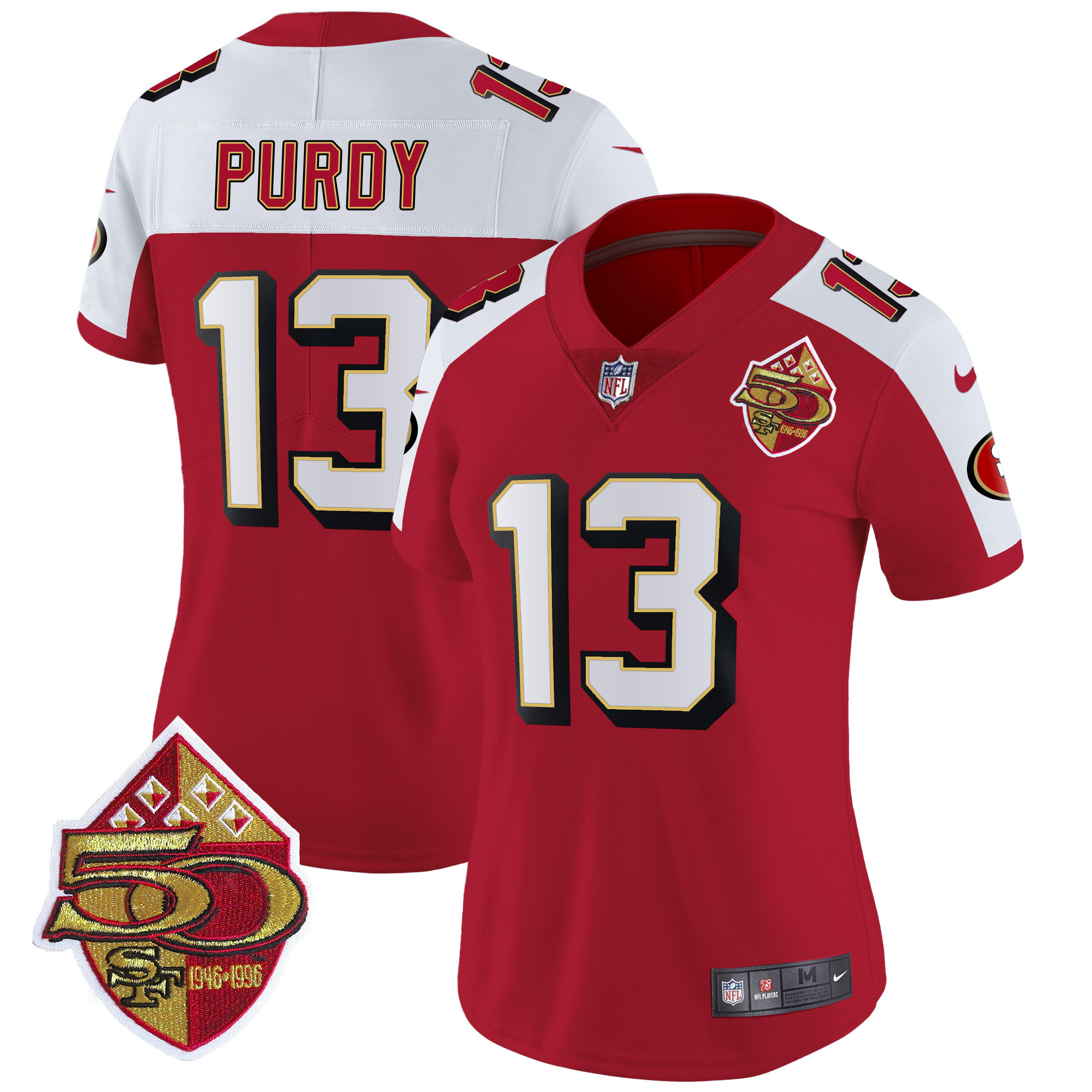 Women's Brock Purdy San Francisco 49ers 1996 Throwback Vapor Limited Alternate Jersey - All Stitched