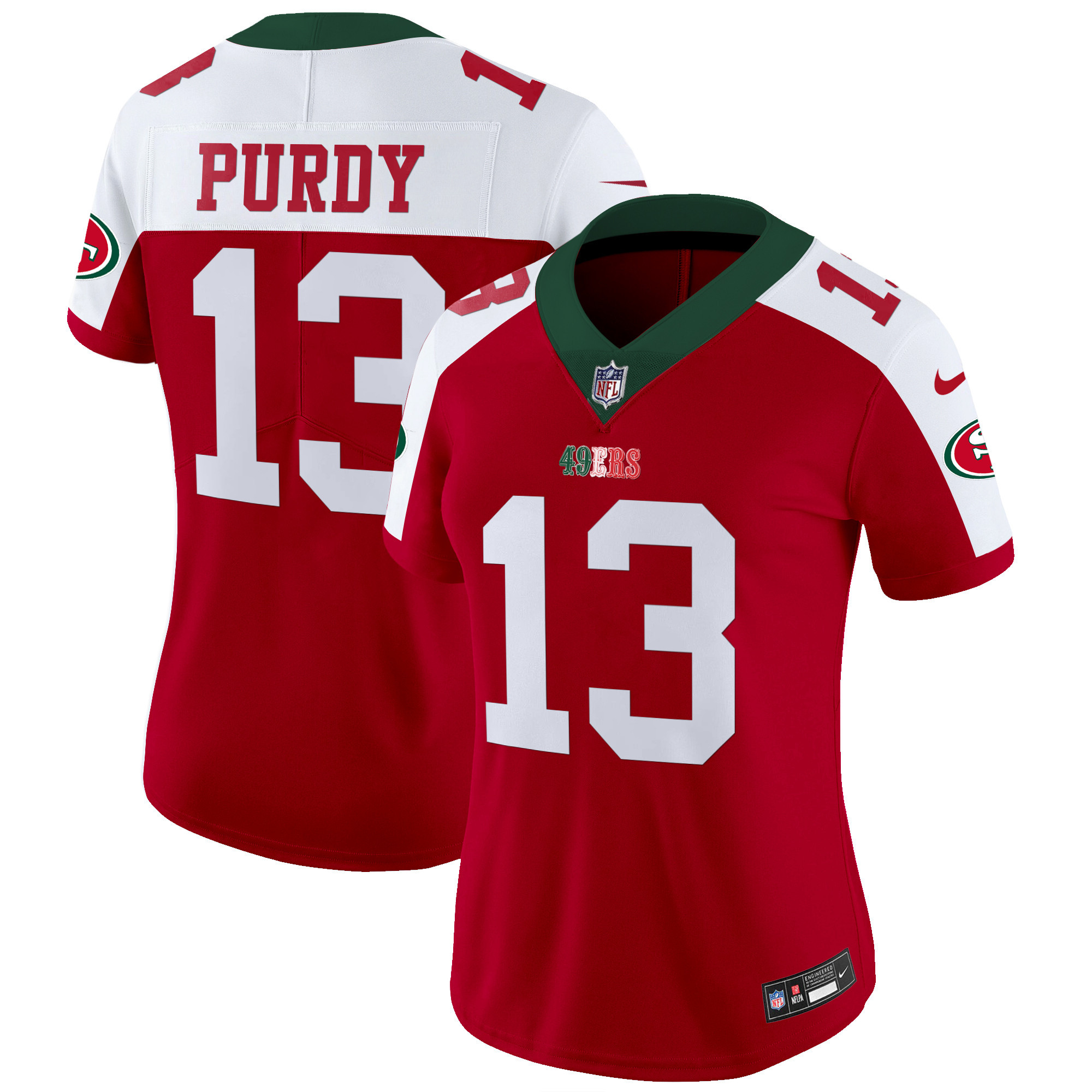 Women's Brock Purdy San Francisco 49ers Mexico Vapor Red Alternate Jersey V2 - All Stitched