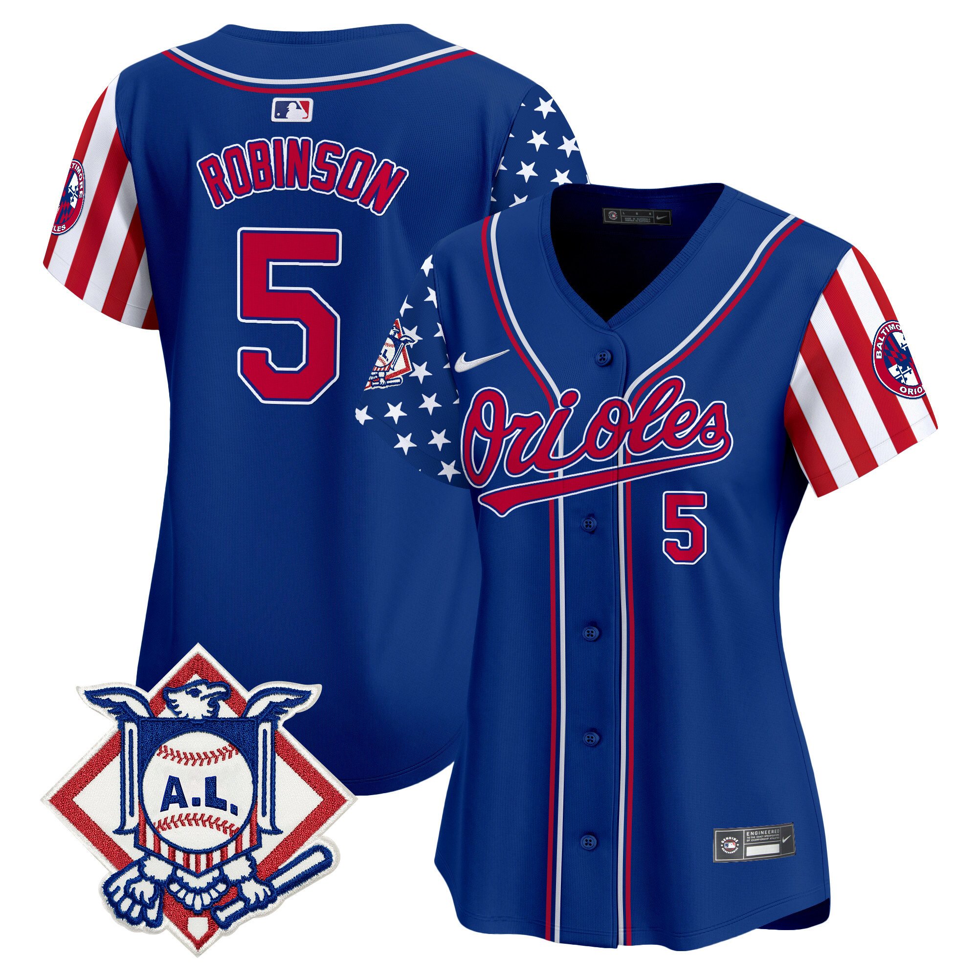 Women's Brooks Robinson Baltimore Orioles 2024 Fourth of July Vapor Premier Limited Royal Jersey - All Stitched