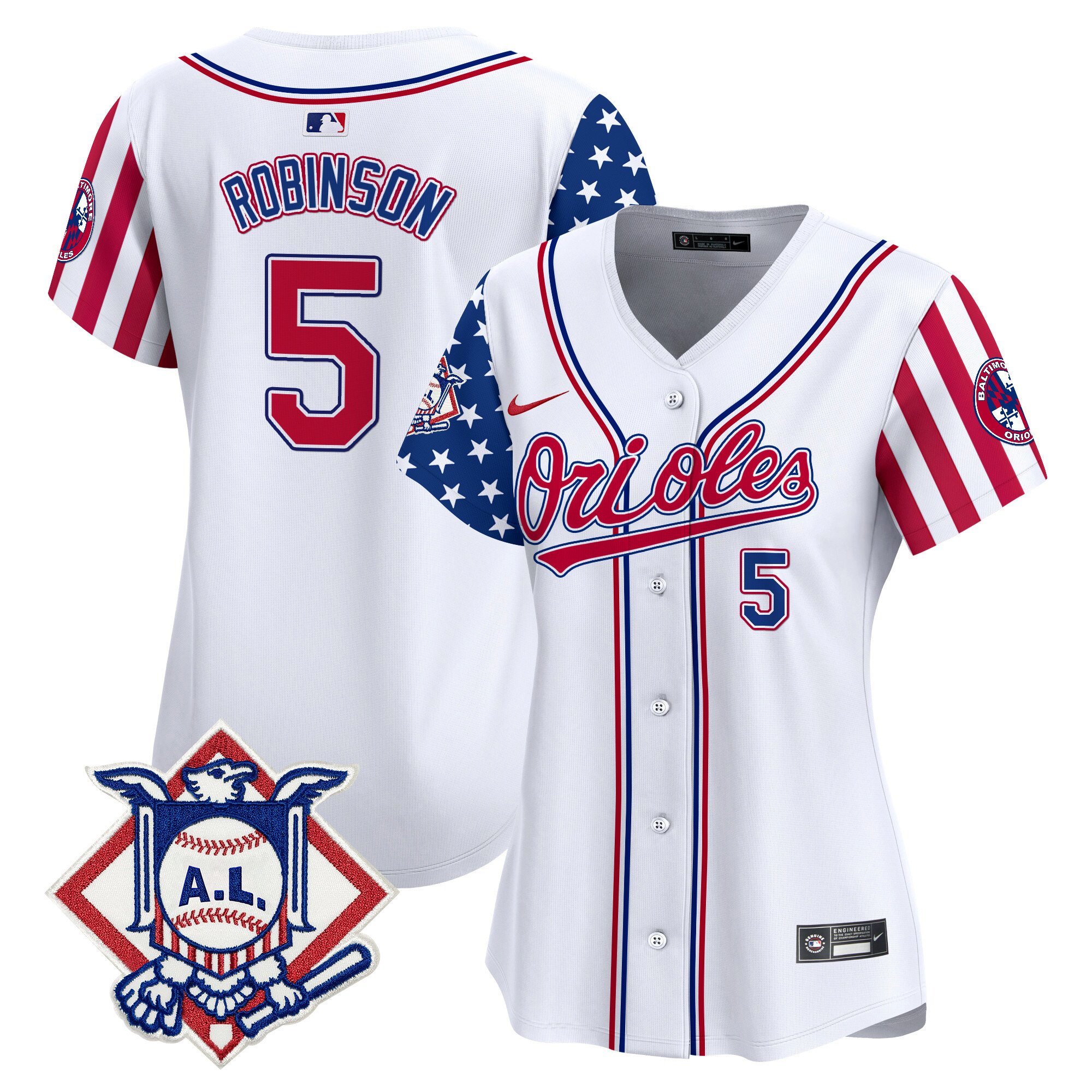Women's Brooks Robinson Baltimore Orioles 2024 Fourth of July Vapor Premier Limited White Jersey - All Stitched