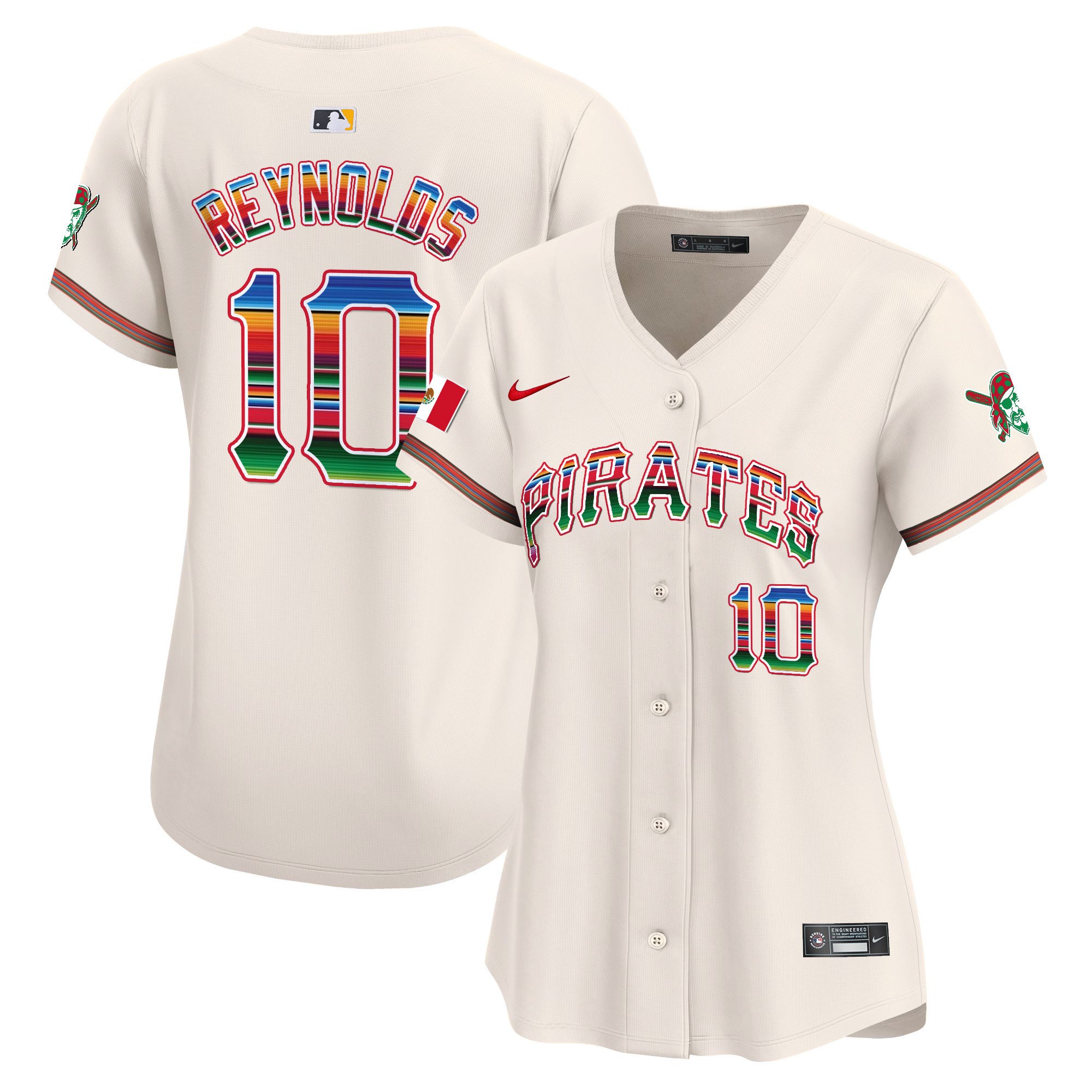 Women's Bryan Reynolds Pittsburgh Pirates Mexico Vapor Premier Limited Cream Jersey - All Stitched