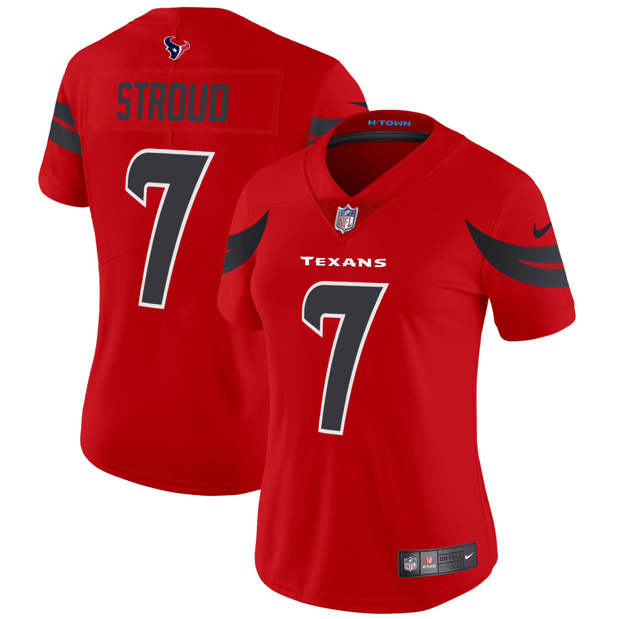 Women's C.J. Stroud Houston Texans 2024 Vapor Limited Red Jersey V3 - All Stitched