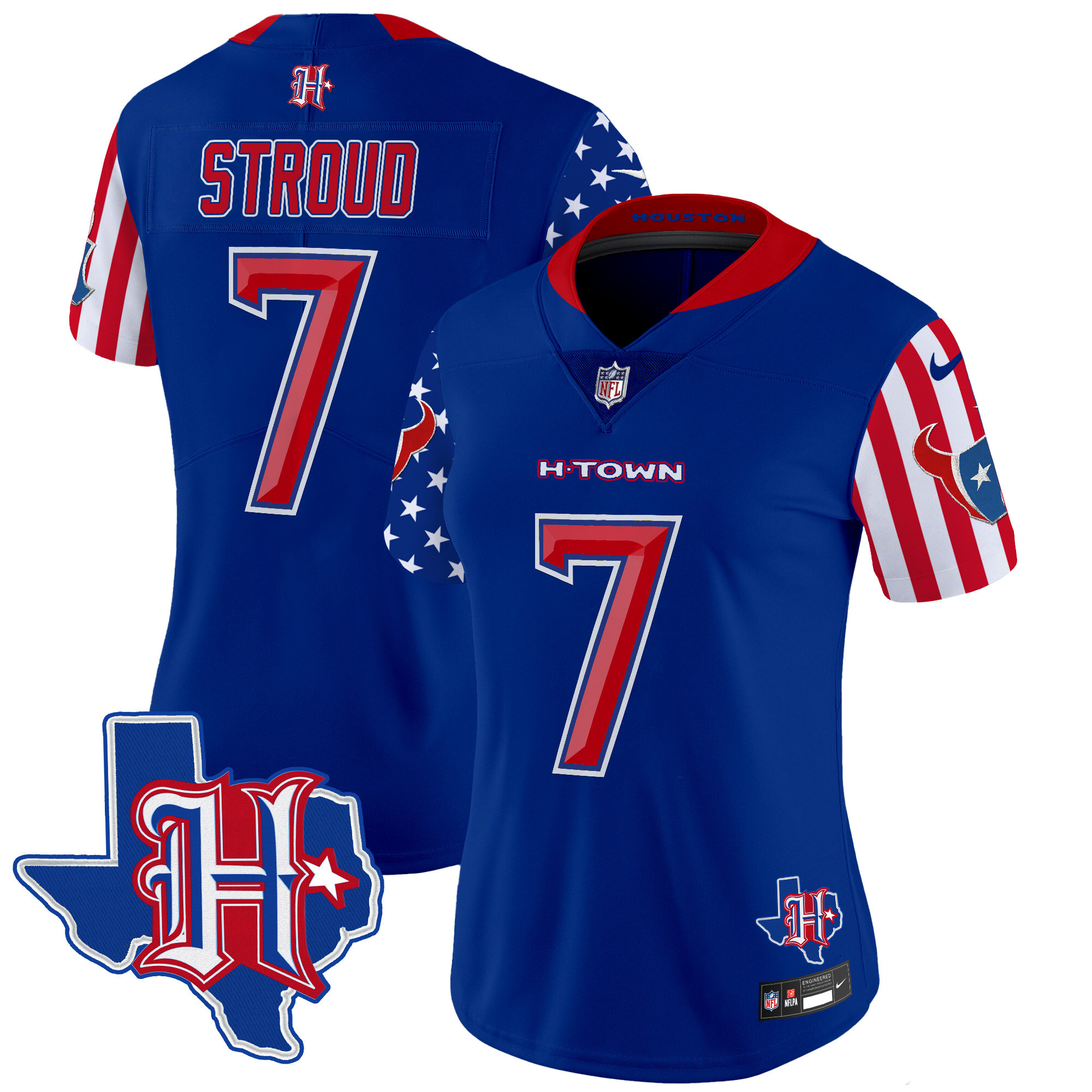Women's C.J. Stroud Houston Texans American Style Vapor Limited Royal Jersey - All Stitched