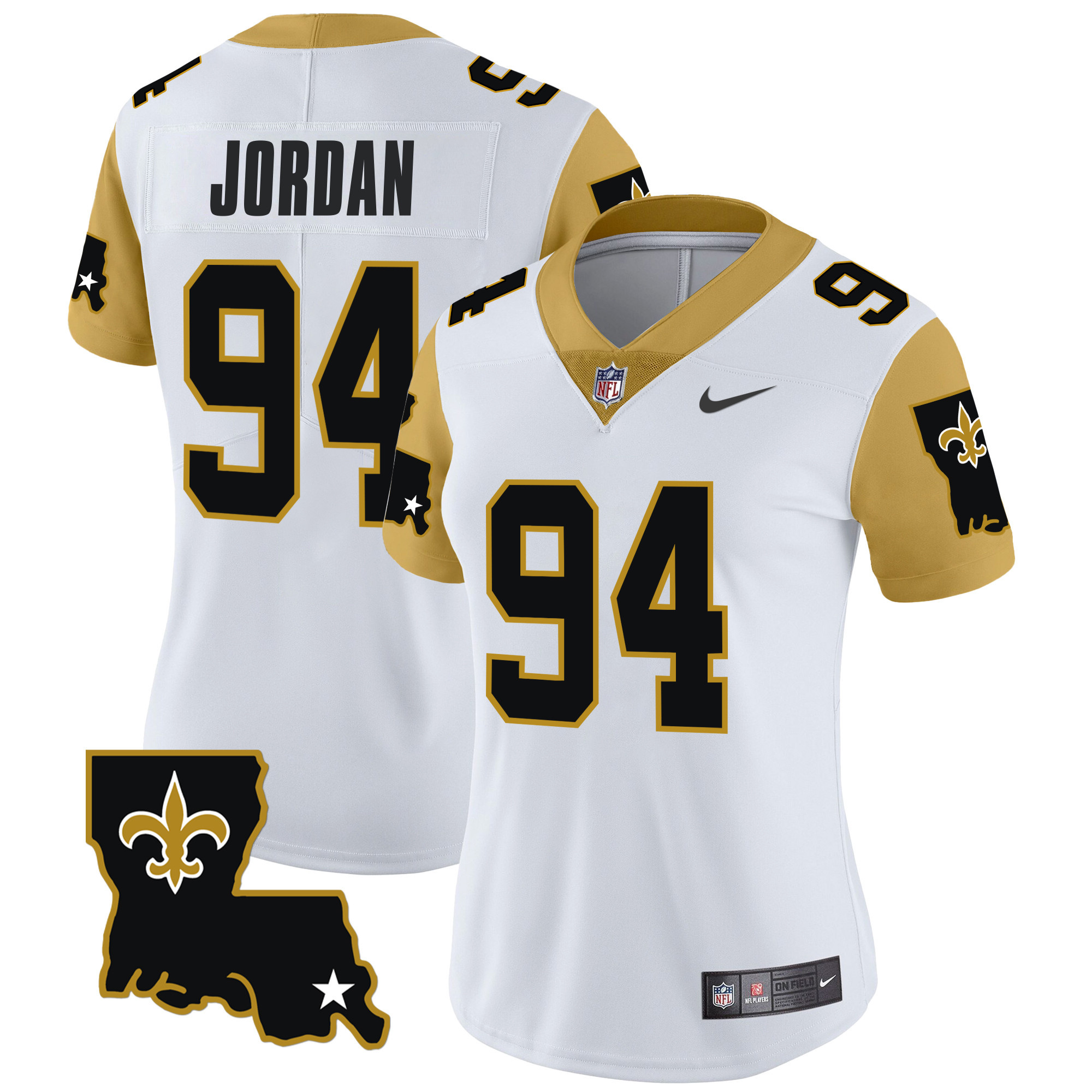 Women's Cameron Jordan New Orleans Saints 1987 Legacy Vapor Limited White Jersey V2 - All Stitched