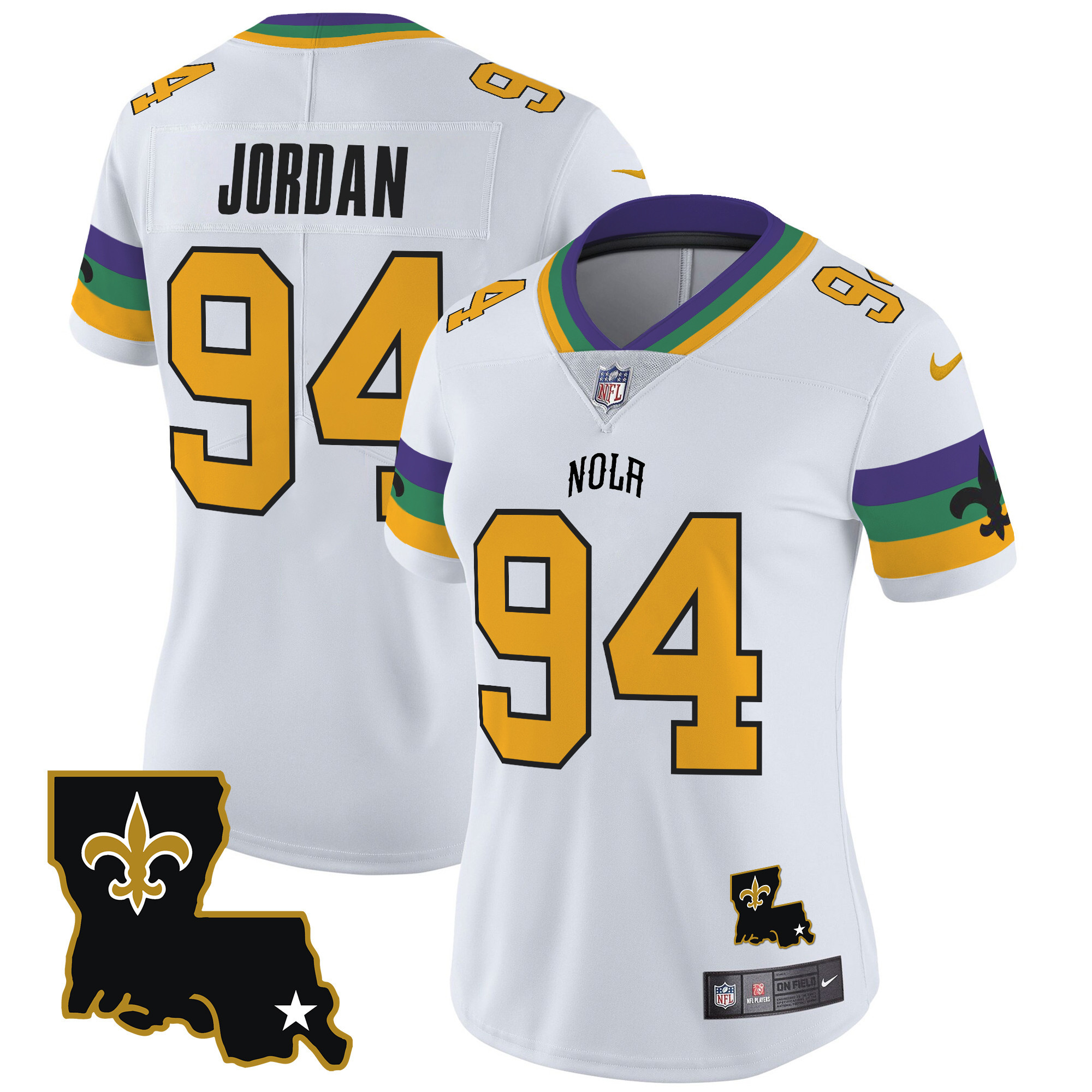 Women's Cameron Jordan New Orleans Saints 2024 New Orleans City Vapor Limited White Jersey - All Stitched
