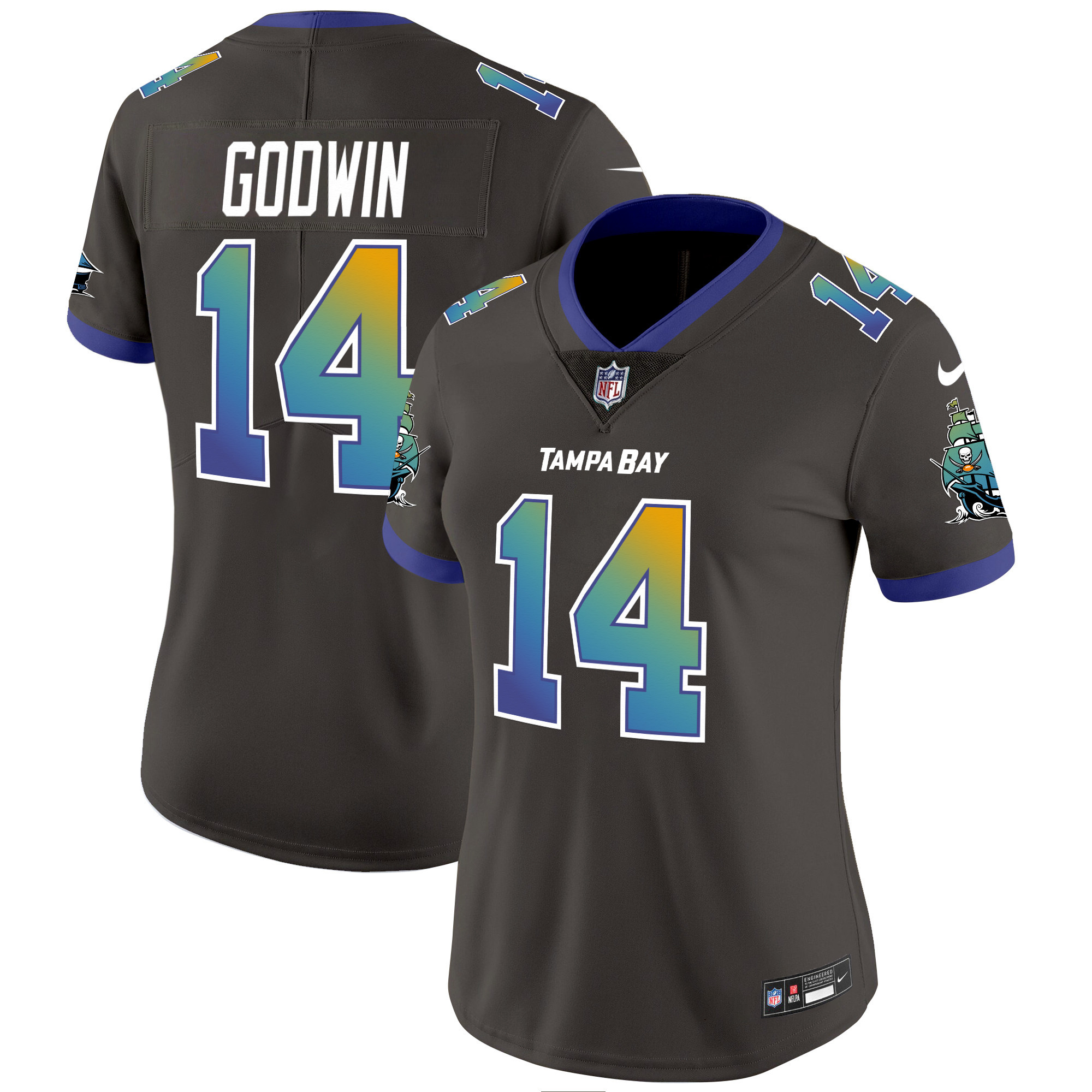 Women's Chris Godwin Tampa Bay Buccaneers "Tampa City" Vapor Limited Pewter Jersey - All Stitched