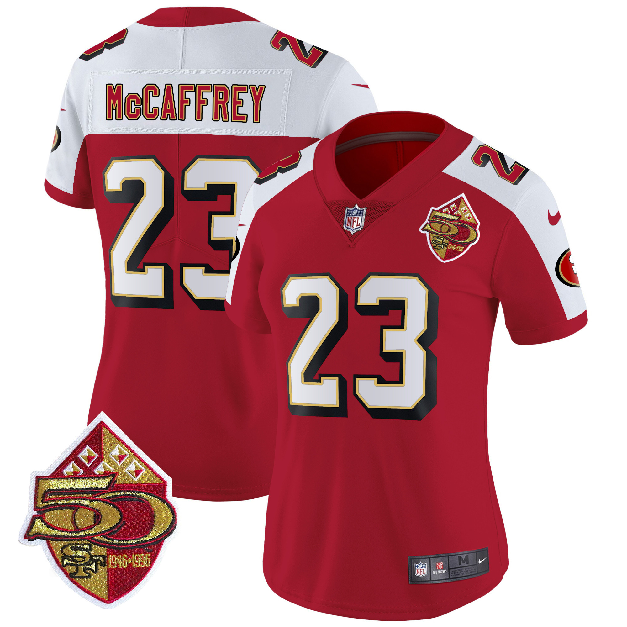 Women's Christian McCaffrey San Francisco 49ers 1996 Throwback Vapor Limited Alternate Jersey - All Stitched