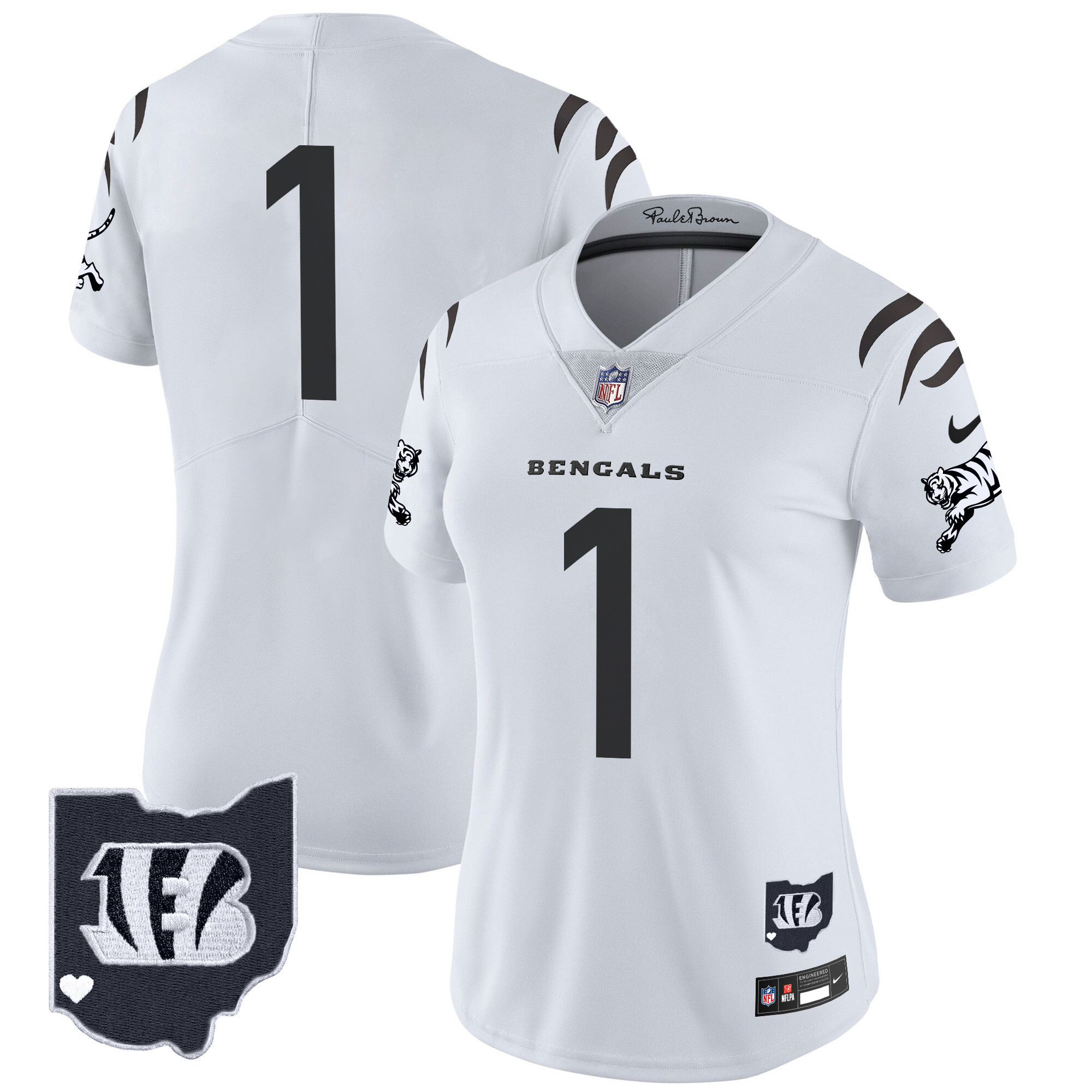 Women's Cincinnati Bengals 2024 Vapor Limited  White Limited Jersey - All Stitched